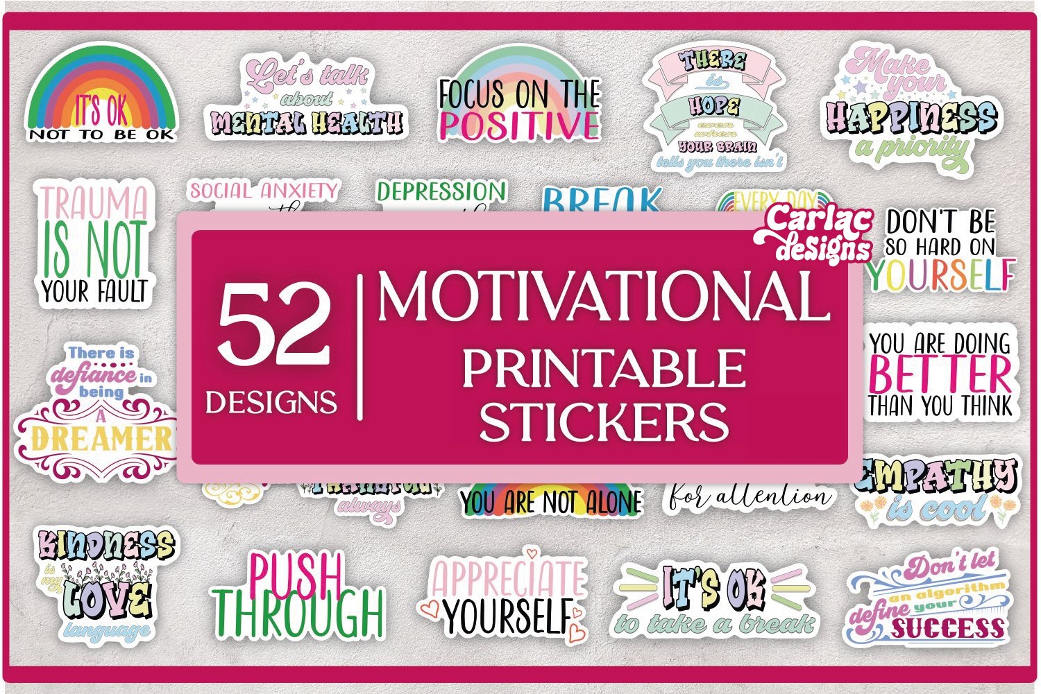 Motivational Stickers Bundle | Inspirational Stickers Bundle