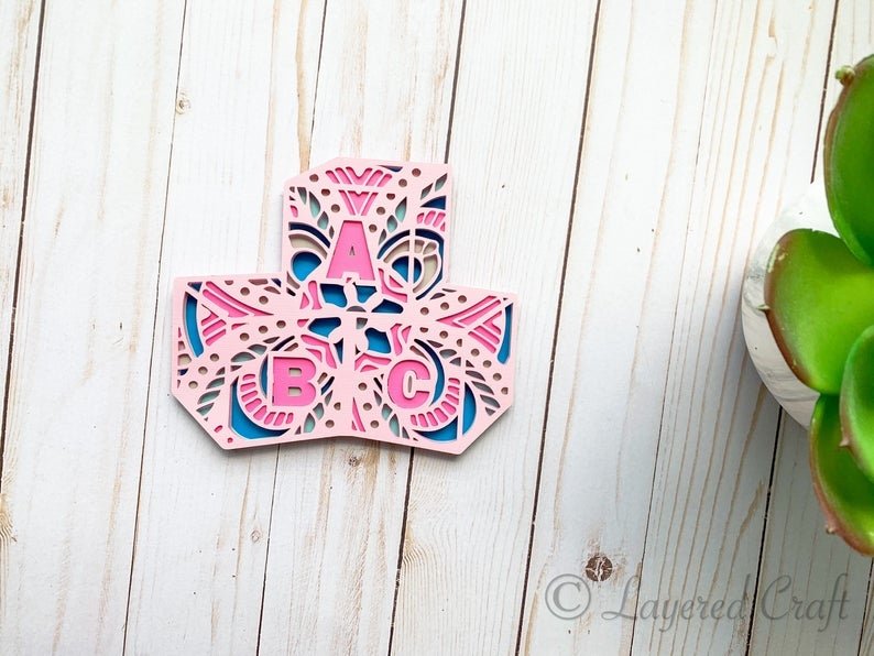 3D Baby Shower Mandala Layered Digital Cut File view 2