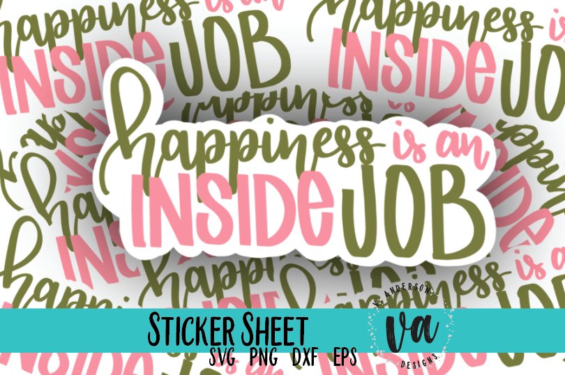 Happy Sticker Sheet SVG view 2