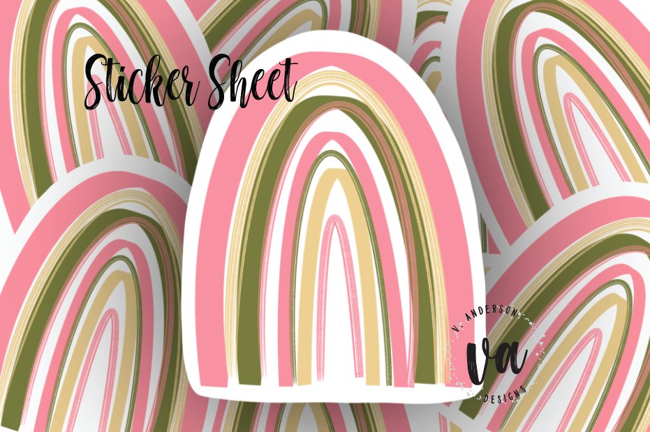 Happy Sticker Sheet SVG view 3