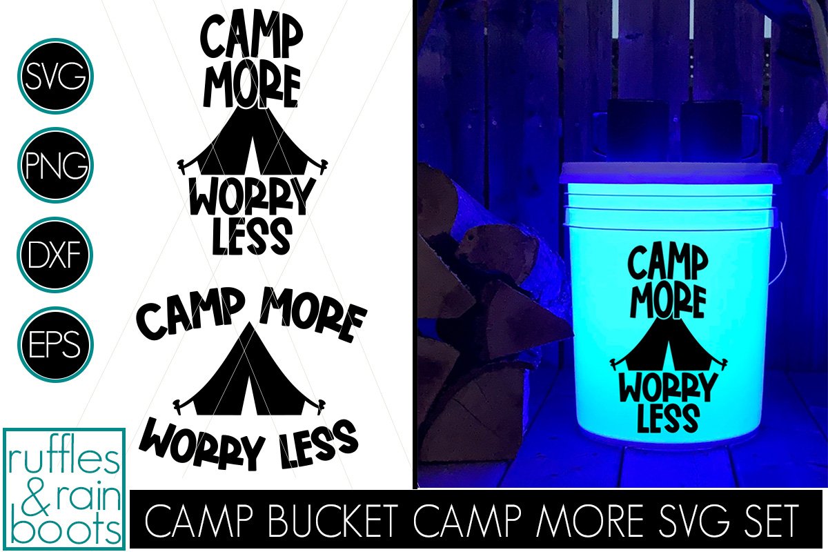 Camping Bucket SVG Bundle with Two Styles for All Designs view 2