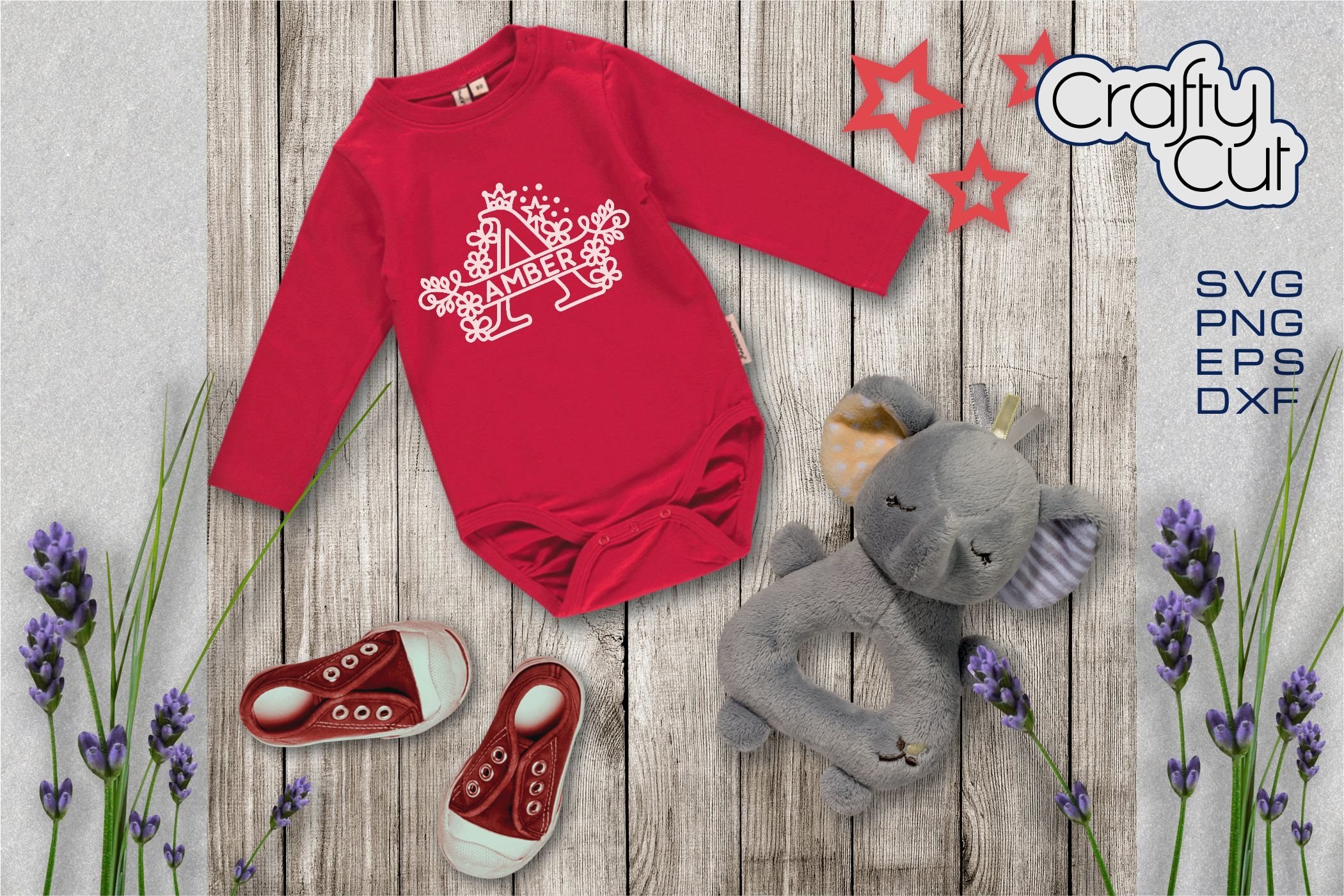 Baby Name Split Monograms 26 SVG files for Laser cut, Cricut view 3