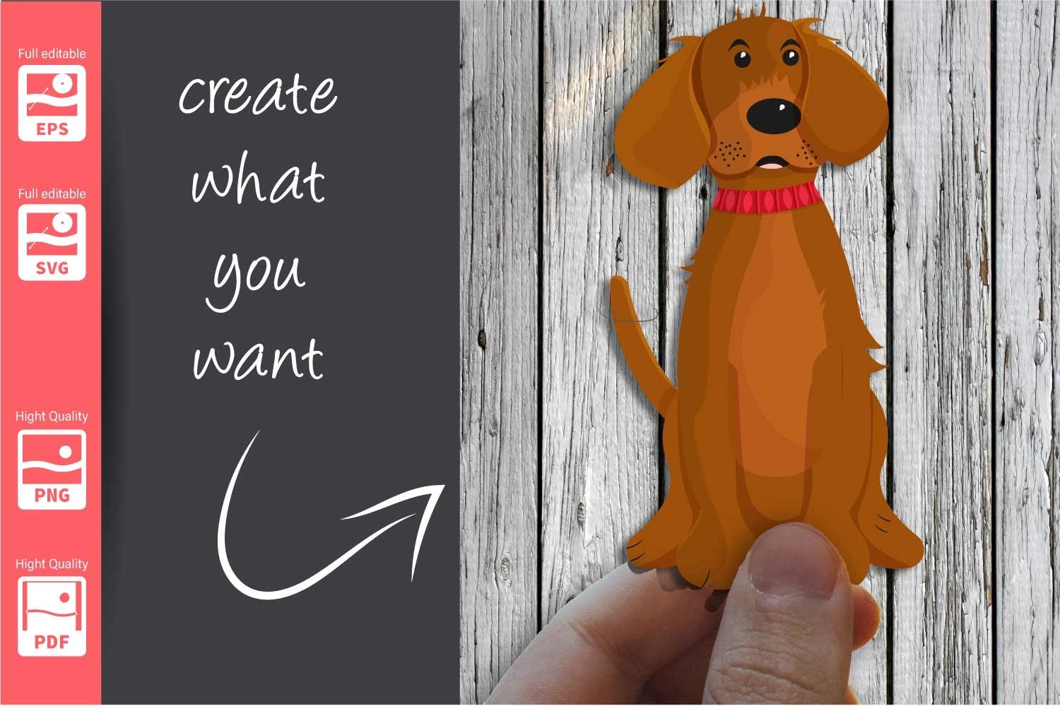 5 Dogs SVG - Suitable for Print, Cut and Sublimation view 2