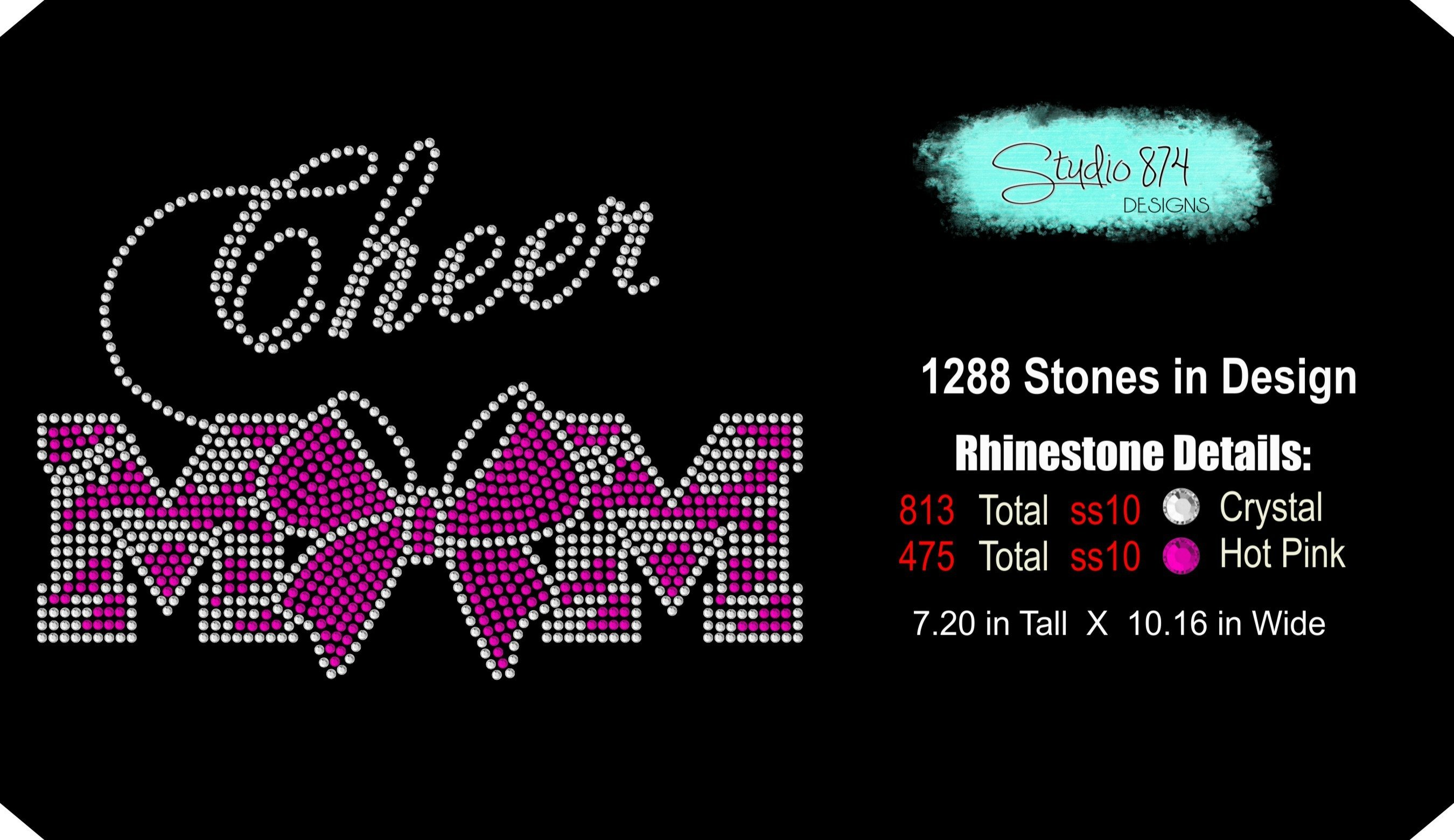 Cheer Mega Rhinestone SVG Bundle and Faux Rhinestone Templat view 2