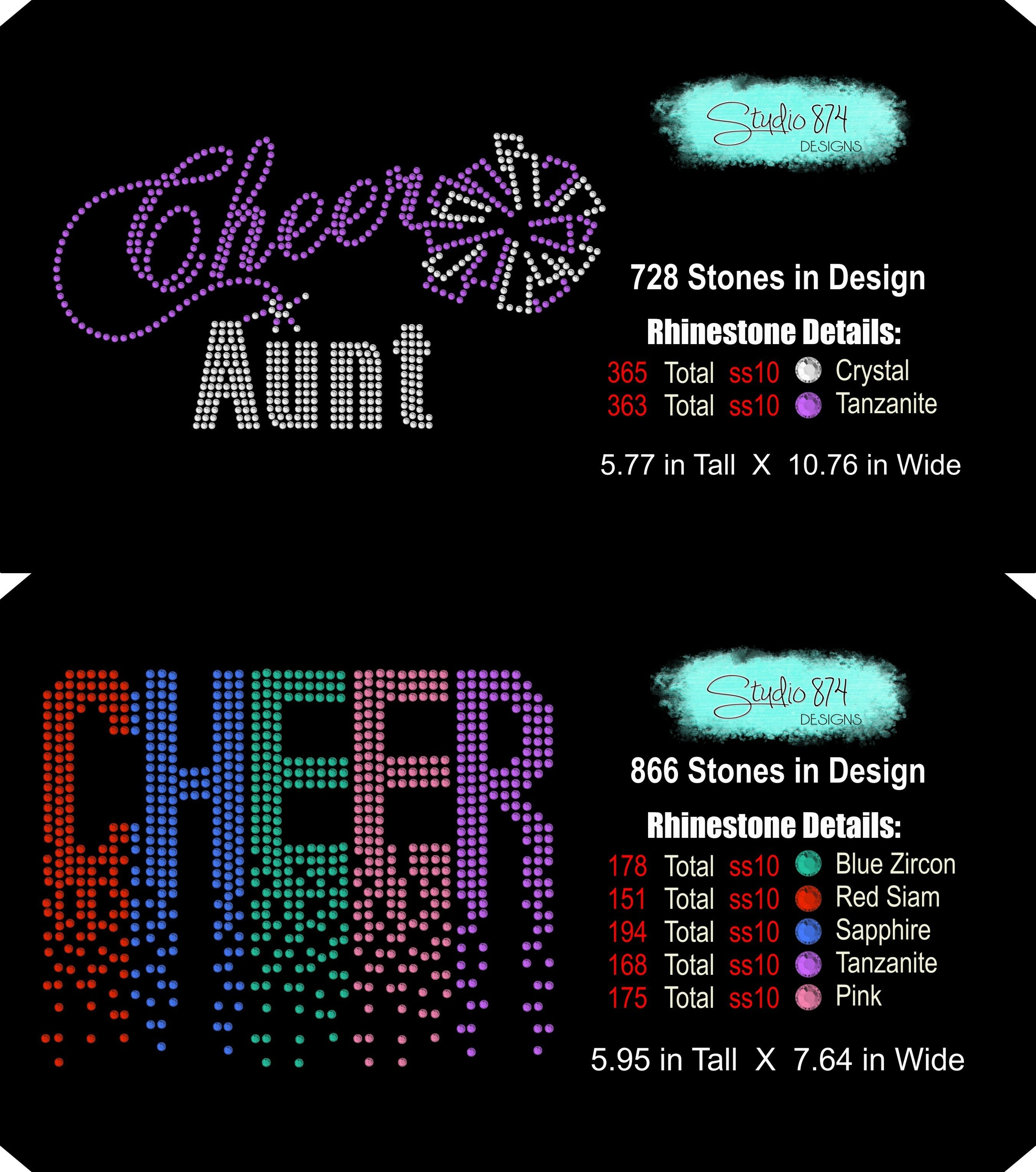 Cheer Mega Rhinestone SVG Bundle and Faux Rhinestone Templat view 3
