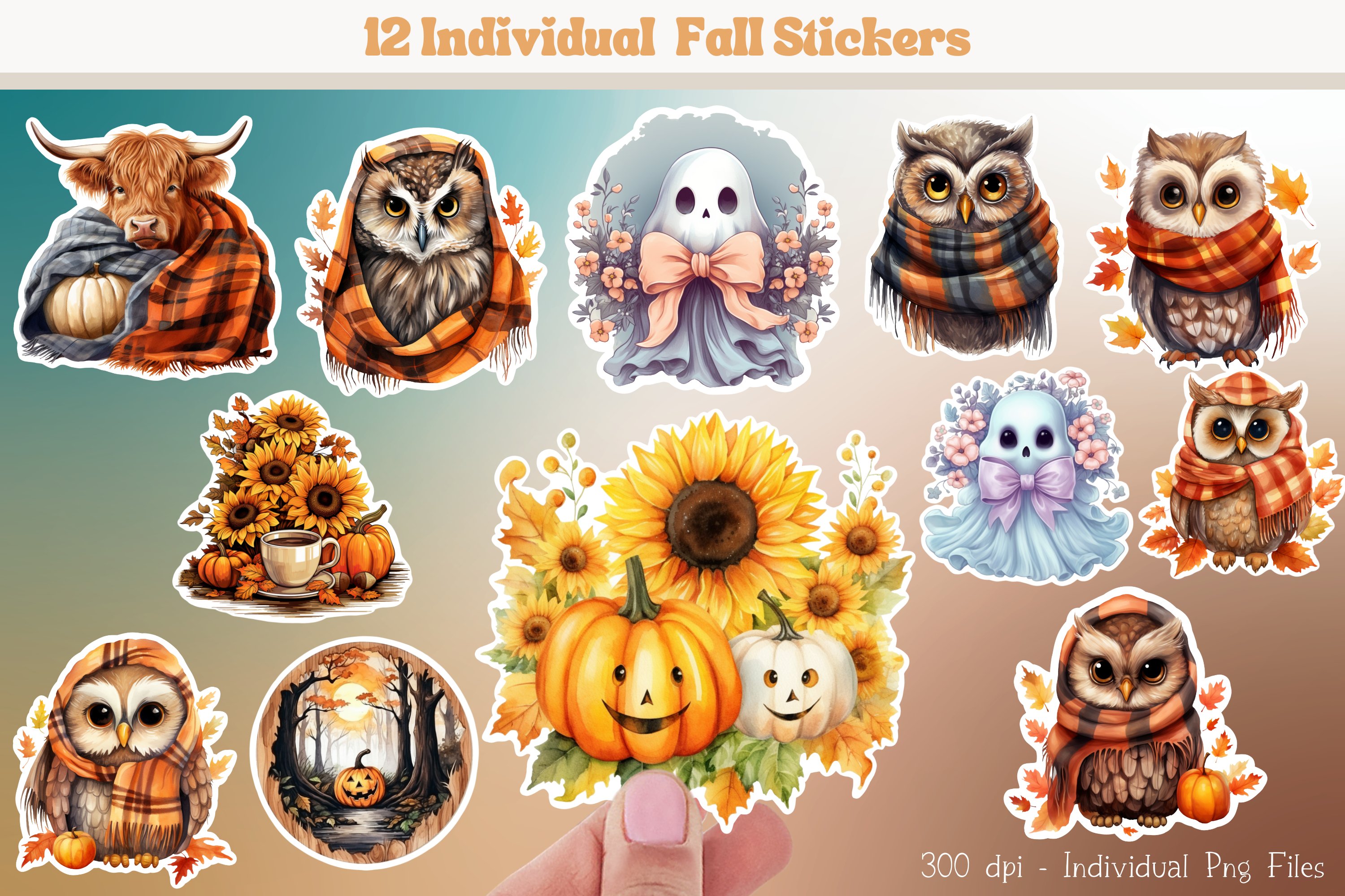 Fall Stickers Bundle | Halloween Stickers | Autumn Stickers