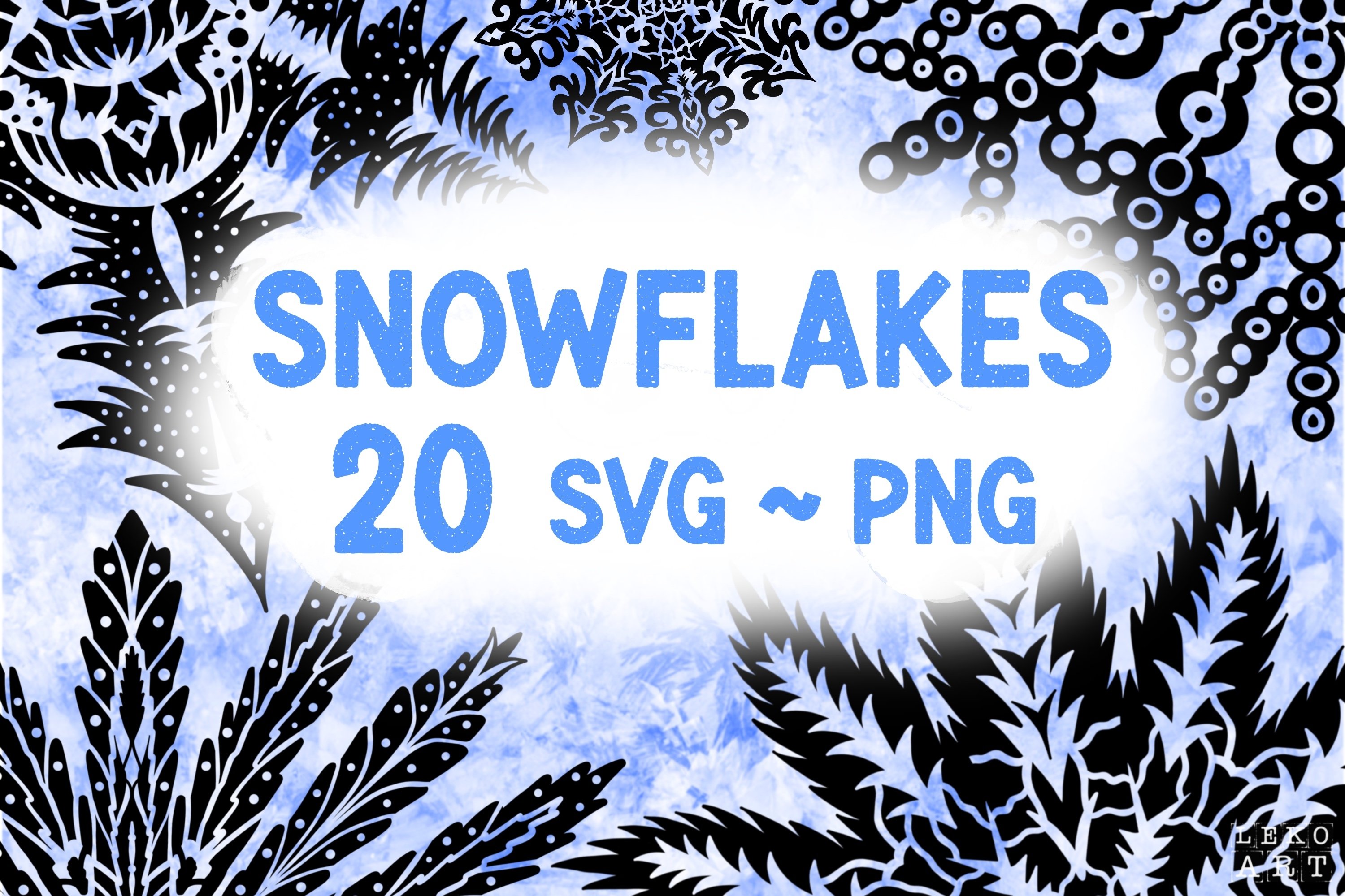 Snowflakes SVG Clipart. Mandala snowflakes.