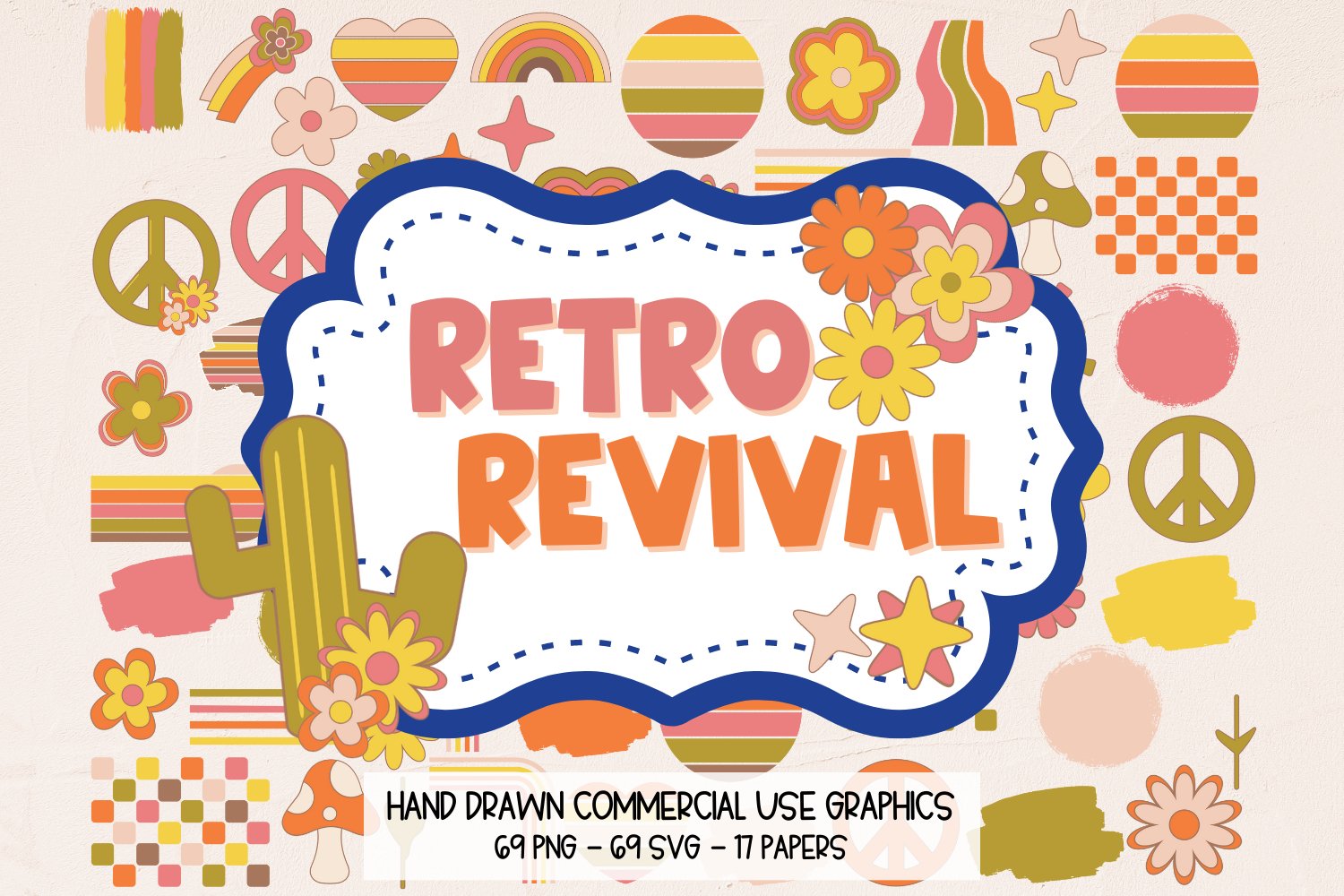 Retro SVG Bundle, Retro Clipart, Groovy PNG Bundle
