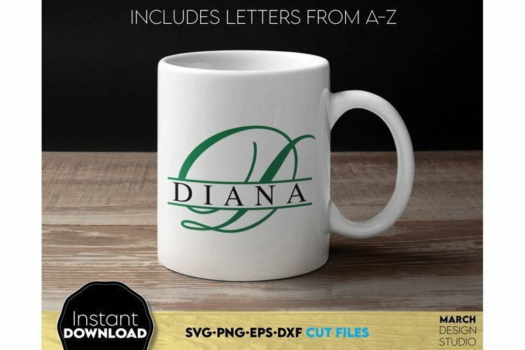 Wedding Monogram SVG | Monogram Letter SVG | Last Name Sign view 3