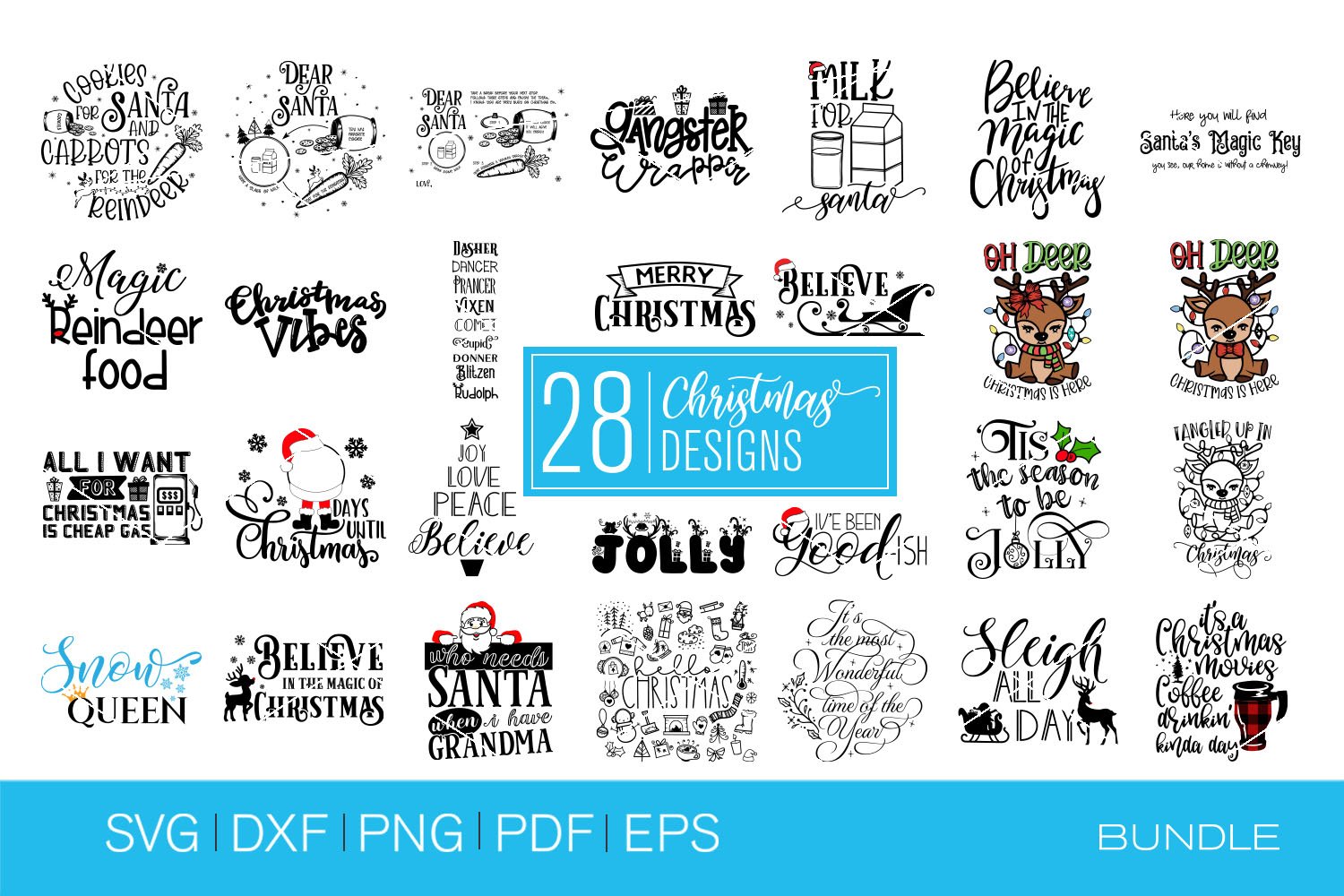 Christmas Bundle SVG Files, Christmas bundle cut files