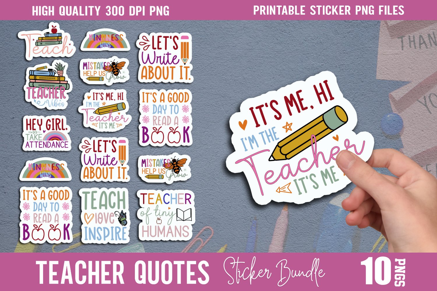 Teacher Sticker bundle, Teacher Stickers Bundle