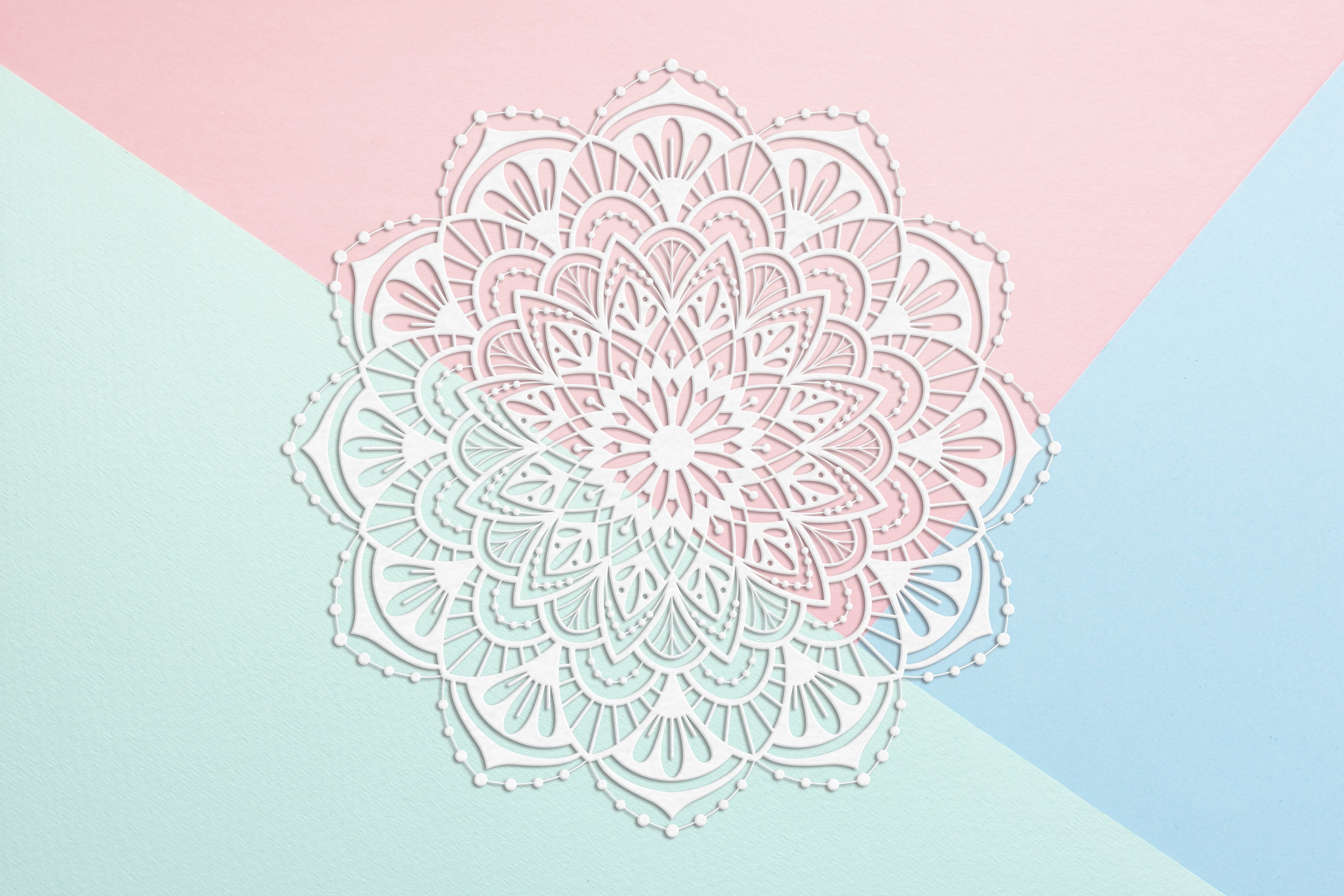 SVG Set of 5 mandalas cut files for laser cutting. view 2