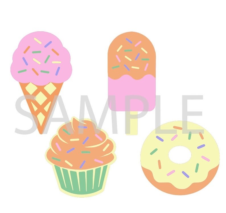 3D Sprinkle Theme Layered Bundle Digital Cut File view 2