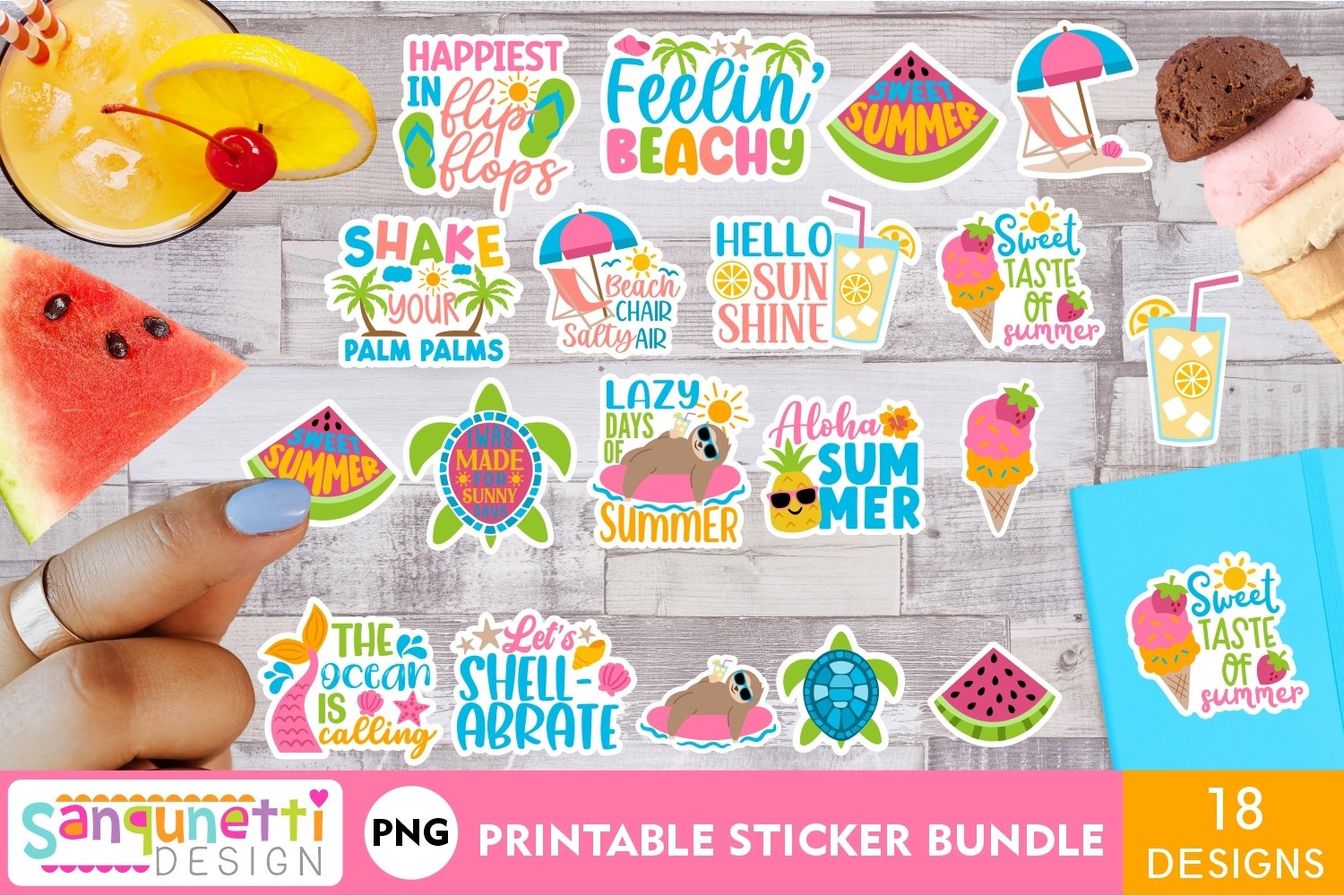 Summer sticker bundle | Summer Quotes Sticker