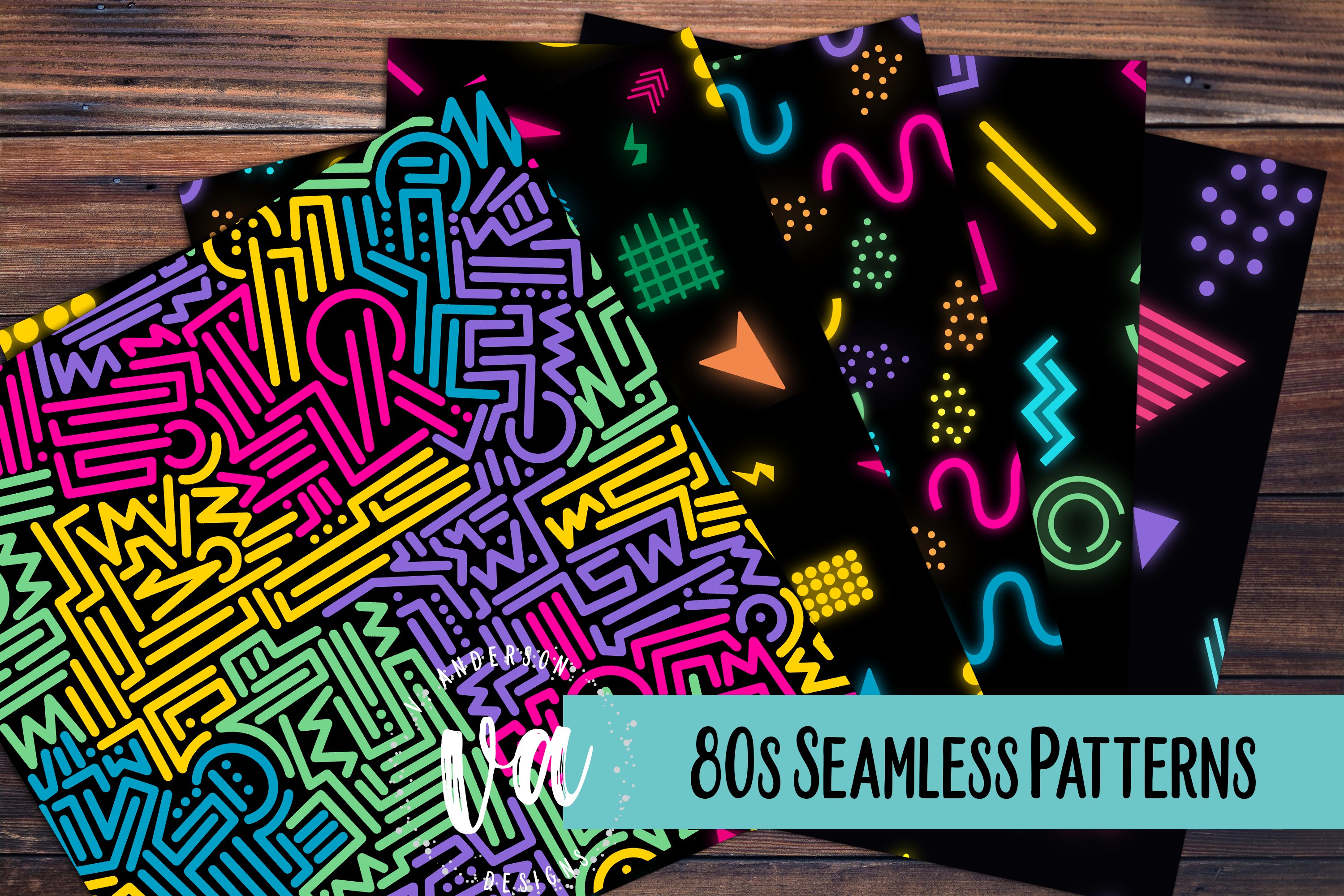 80s Seamless Pattern PNGs