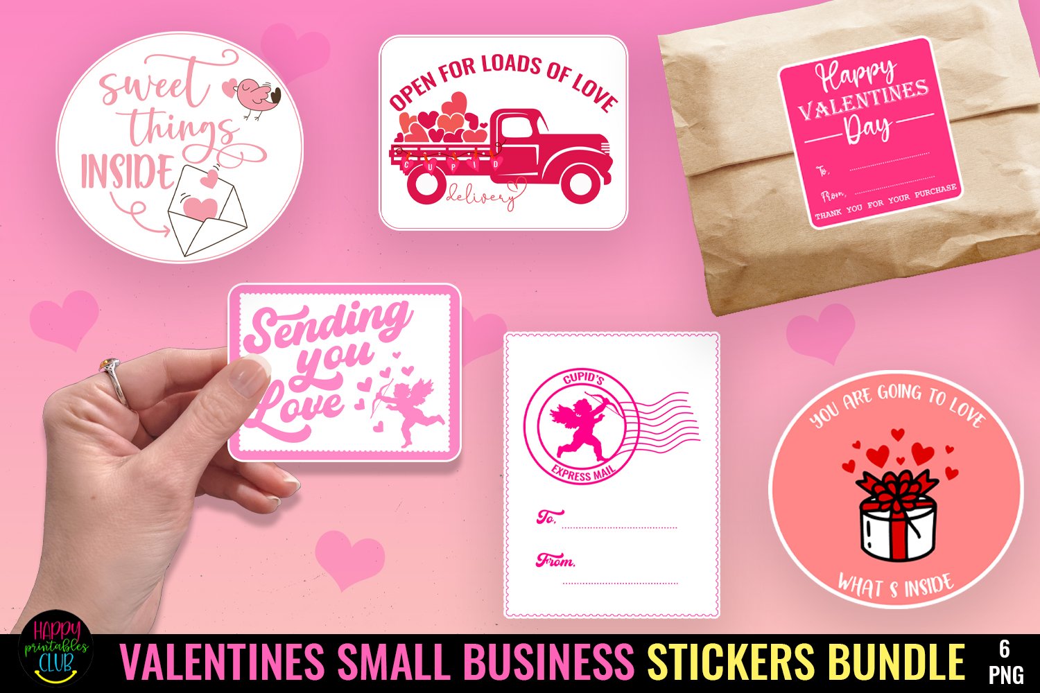 Valentines Day Small Business Stickers I Thank You Stickers