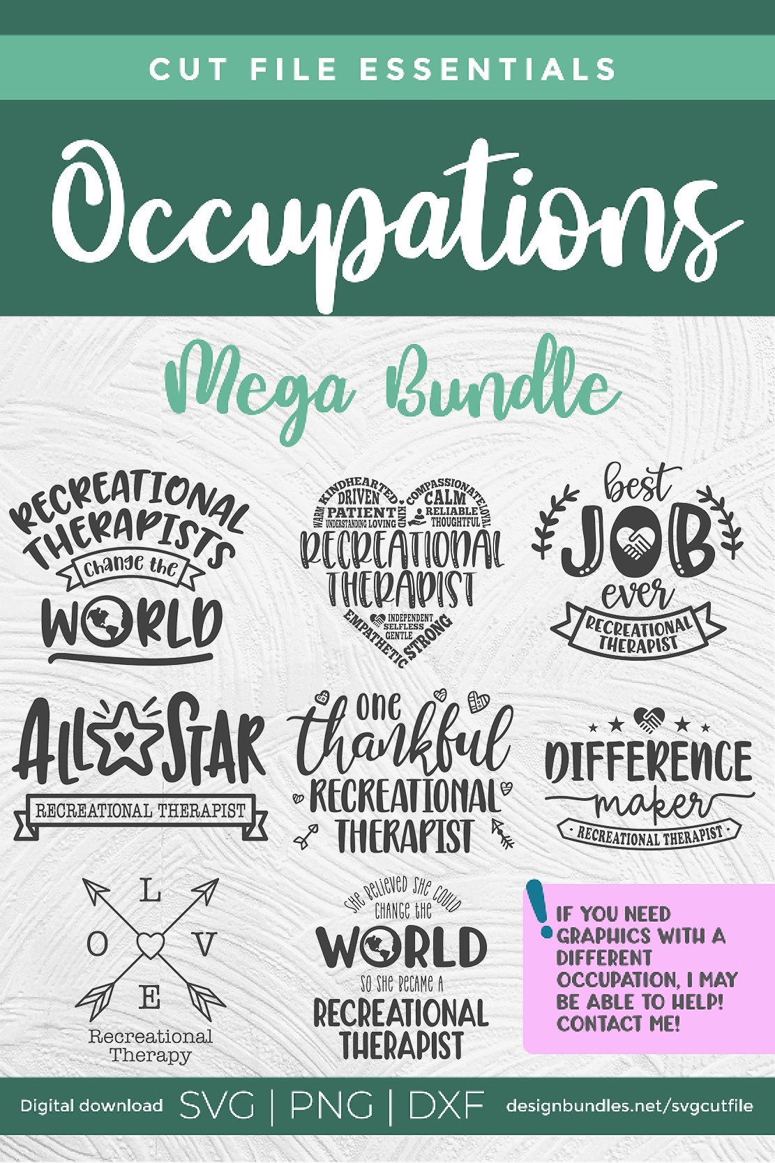 Recreational therapist svg - a play therapist svg bundle view 2