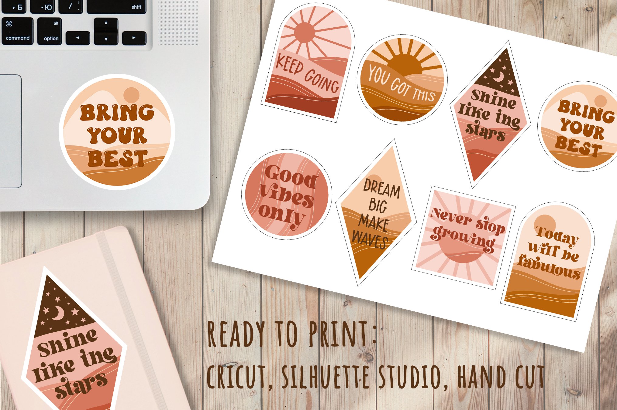 Inspirational Sticker Bundle | Motivational Quote Stickers view 2