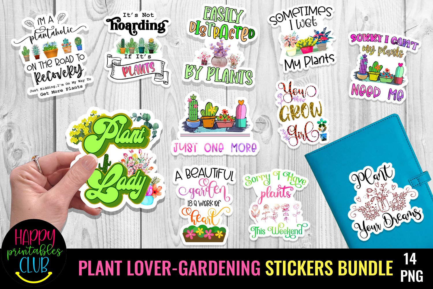 Plant Lover Stickers Bundle I Gardening Stickers Bundle