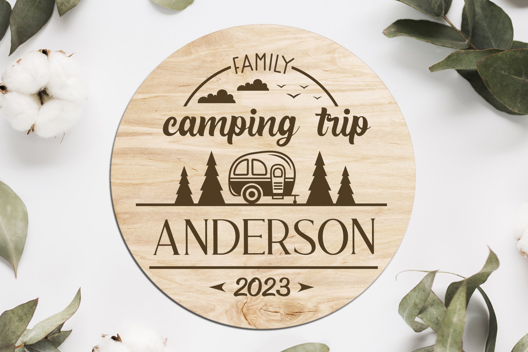 Family Monogram, camping split monogram svg, camping svg cut view 3
