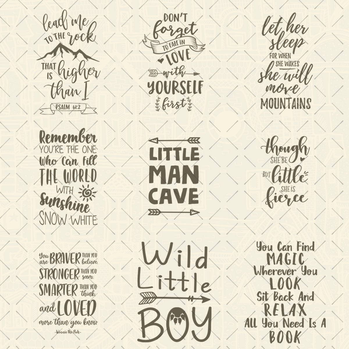 Kids Room Funny Sign Bundle 63 SVG PNG Sublimation   Cut view 2