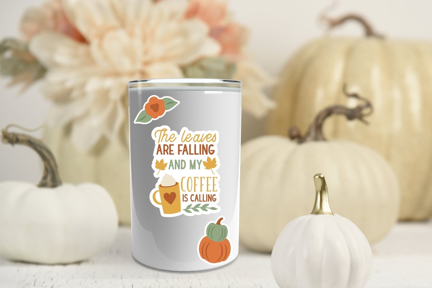 Fall lettering and graphics sticker bundle view 2