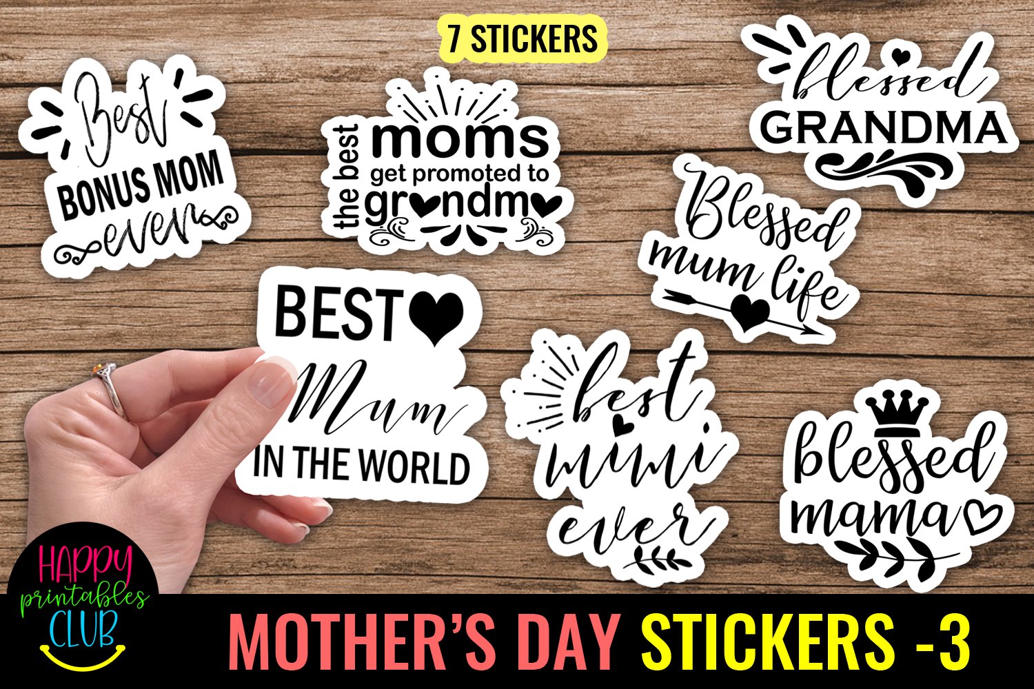 Mothers Day Printable Stickers I Mom Stickers