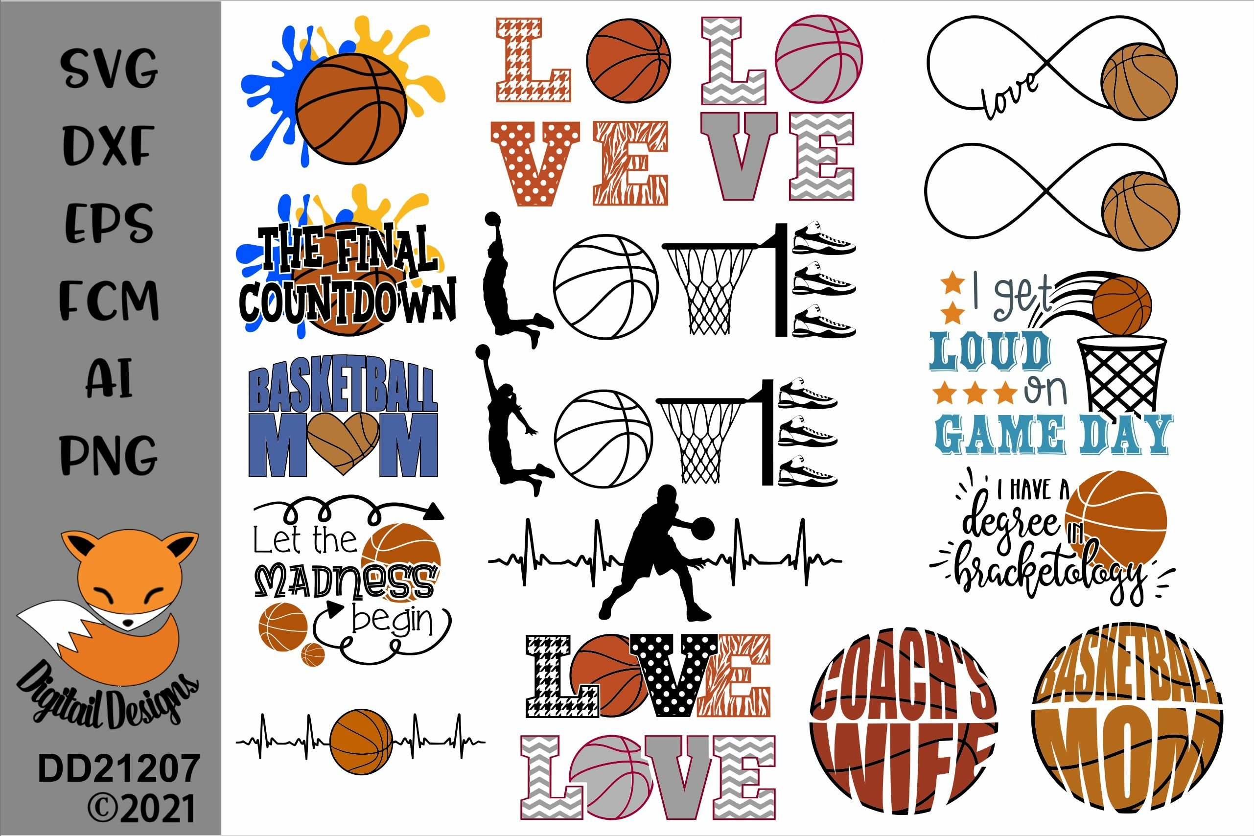 Basketball Bundle 16 SVG for Silhouette, Cricut, Scan N Cut