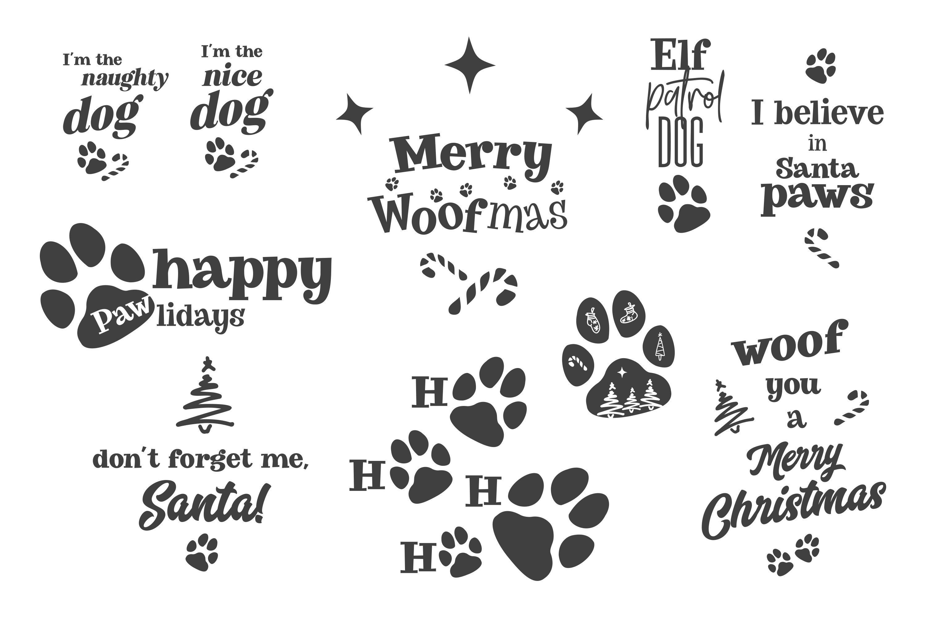 BUNDLE christmas dog bandana svg funny sublimation dog pod view 2