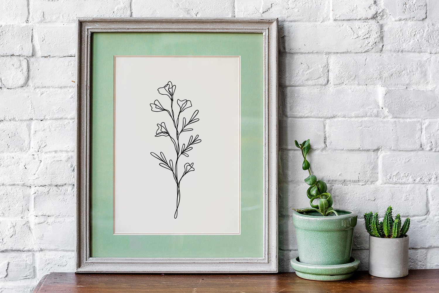 30 Wildflower One Line Art SVG Bundle | Sublimation Clipart view 3