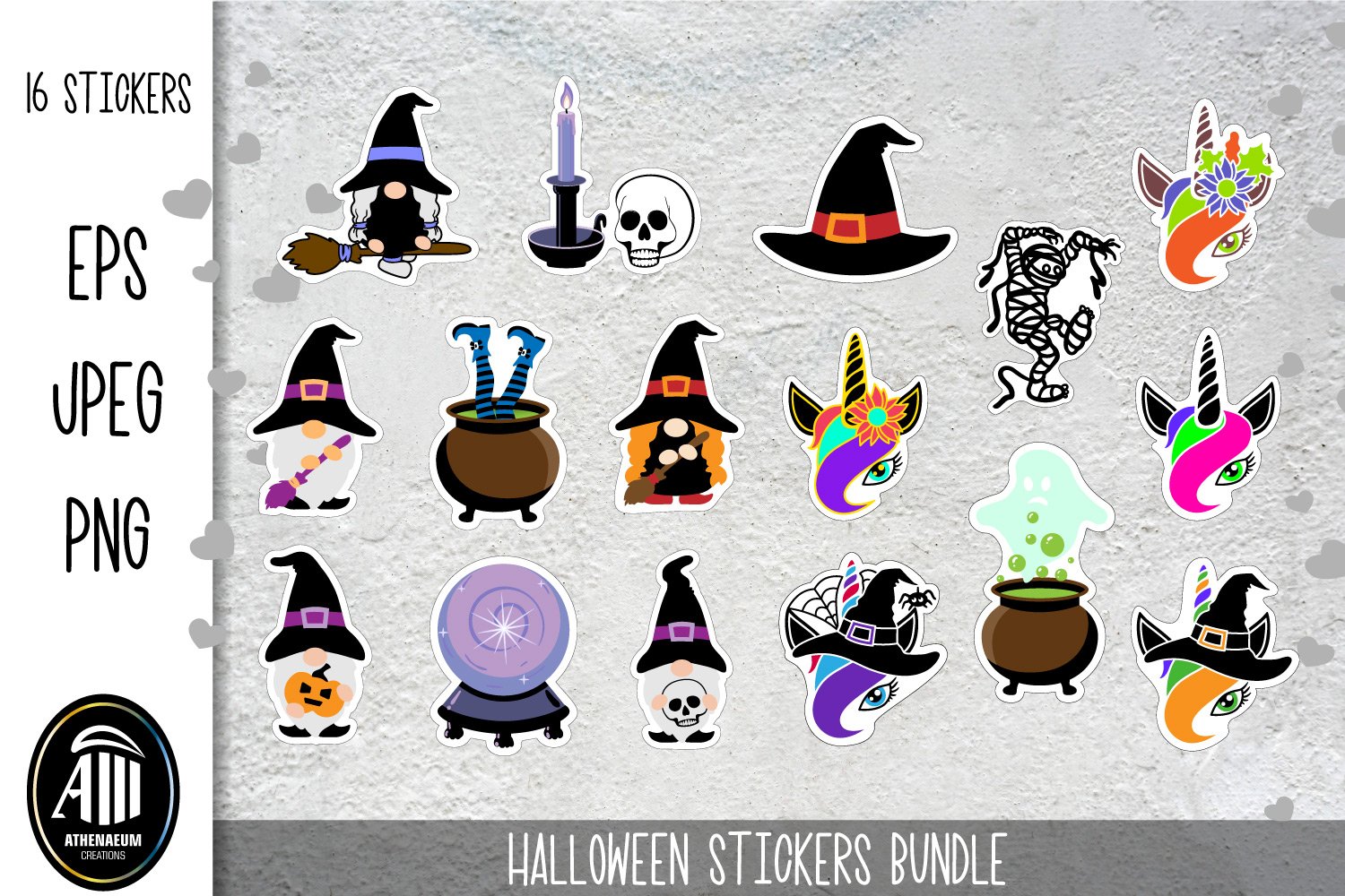 Halloween Stickers Bundle| Unicorn Stickers| Witch Stickers