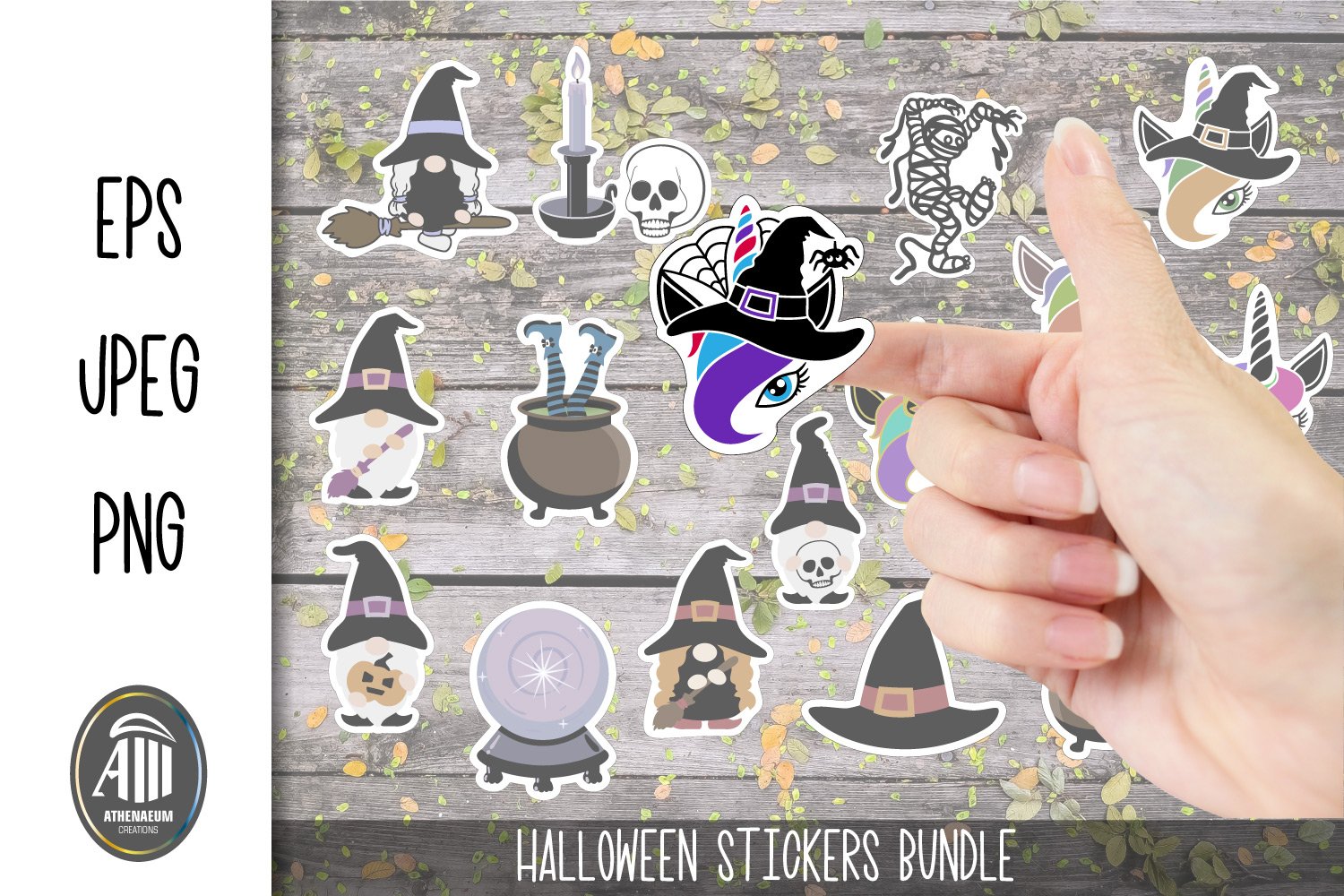 Halloween Stickers Bundle| Unicorn Stickers| Witch Stickers view 2