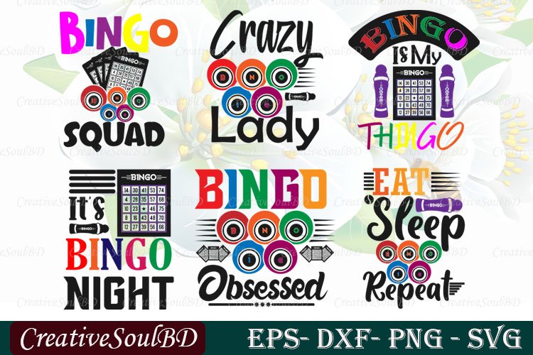 Bingo SVG Bundle, Bingo Squad Svg, Crazy Bingo Lady Svg