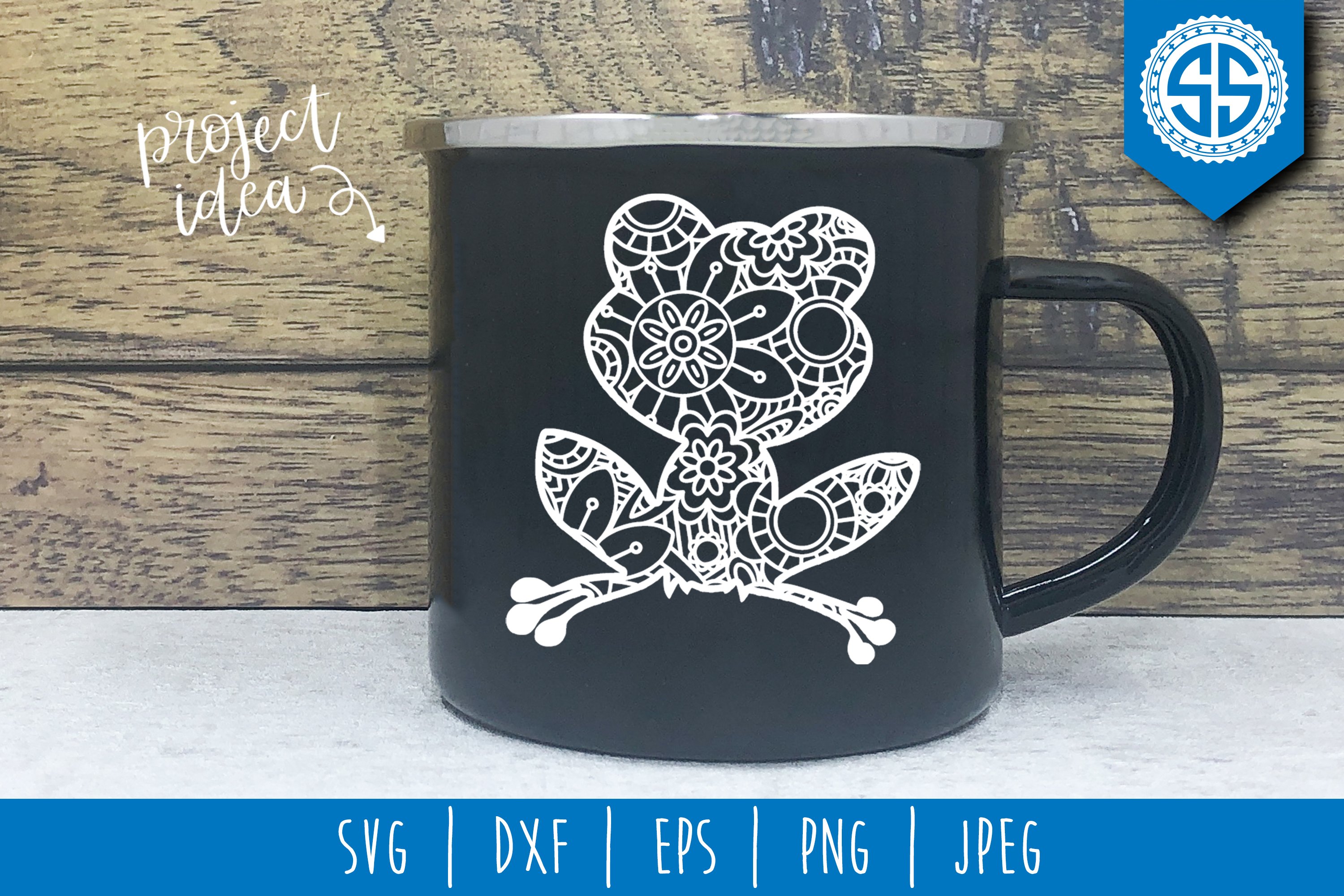 Cute Animals Mandala Zentangle Mini Bundle Set of 11 - SVG view 3