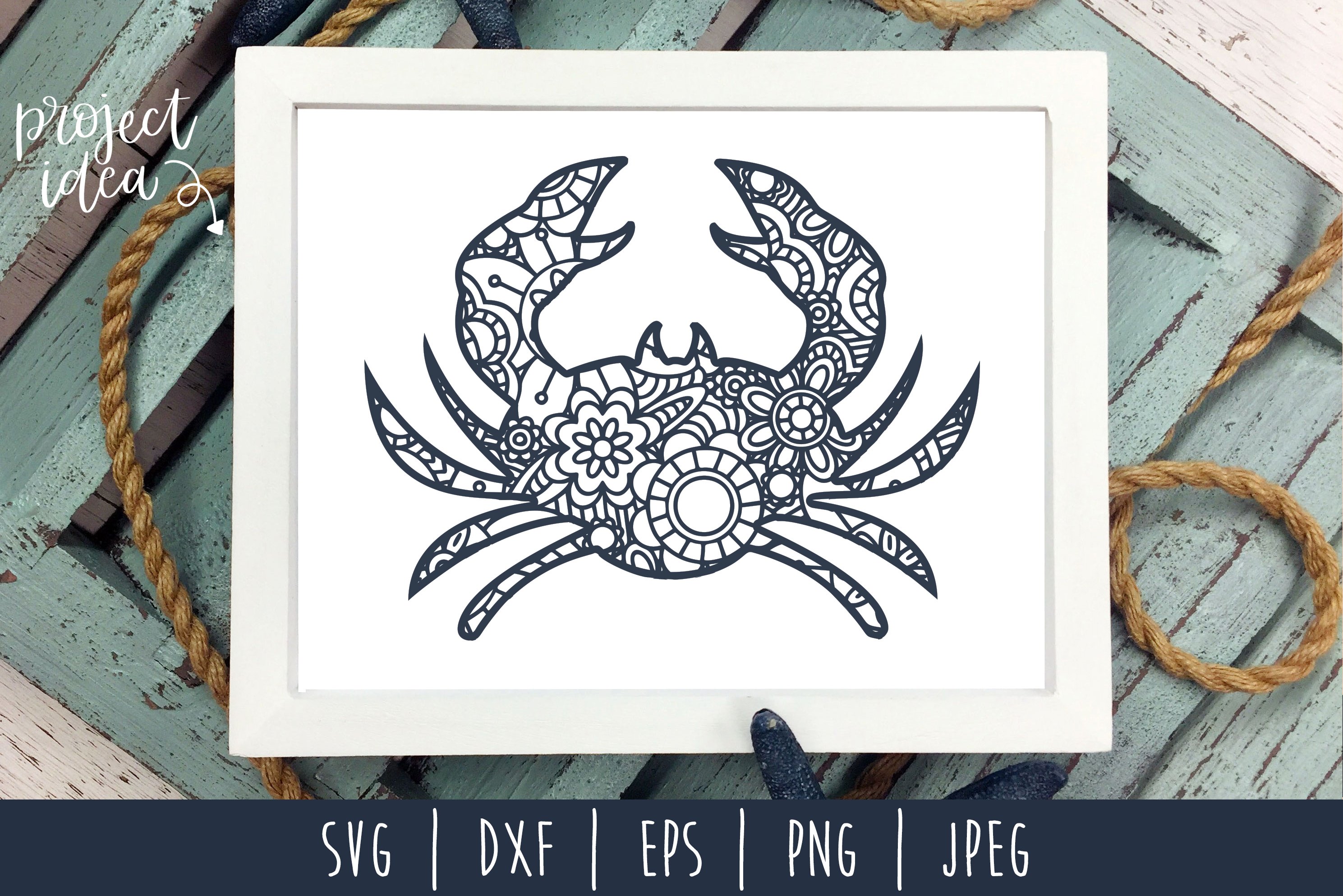 Sea Life Mandala Zentangle Bundle Set of 14 - SVG view 2
