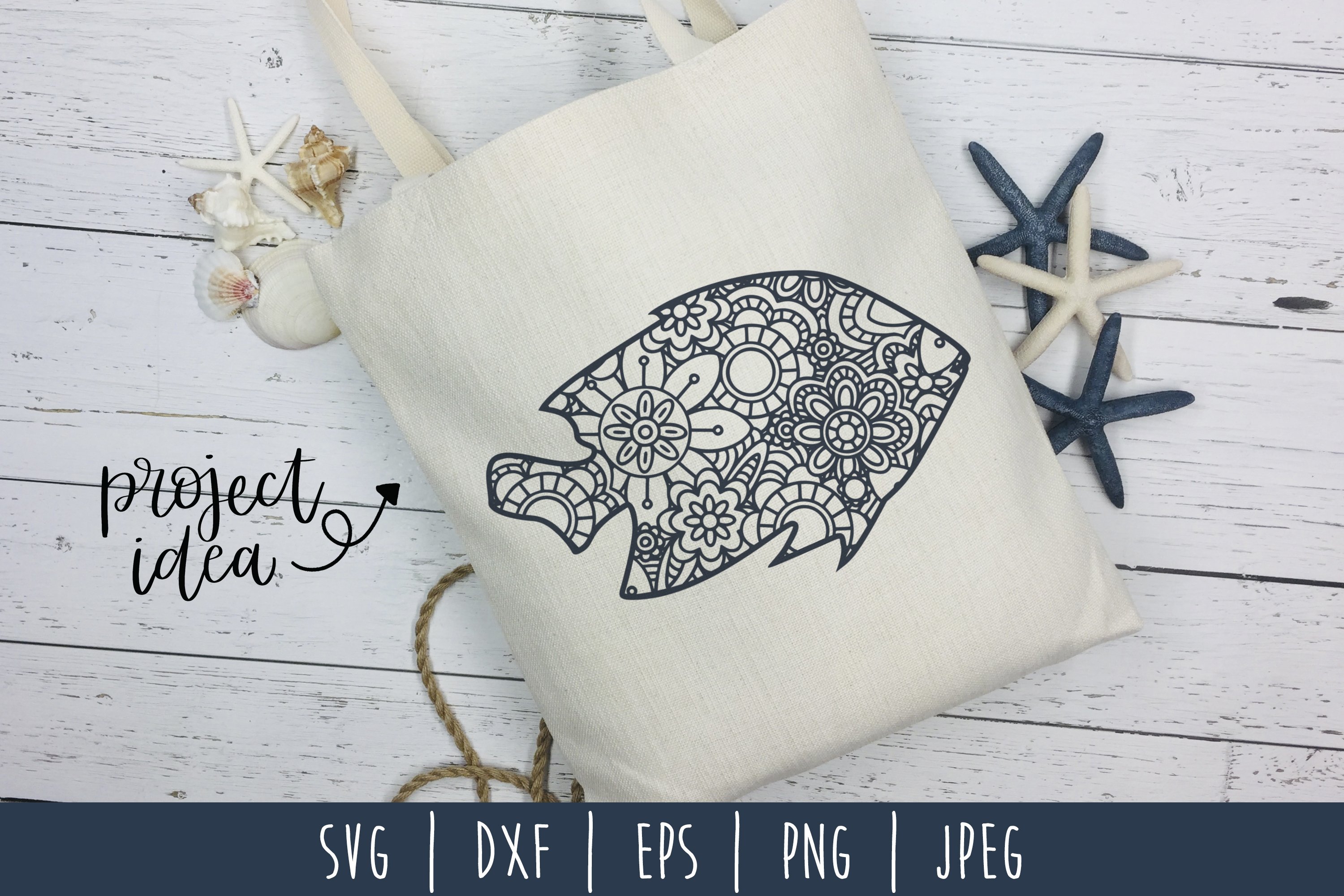 Sea Life Mandala Zentangle Bundle Set of 14 - SVG view 3