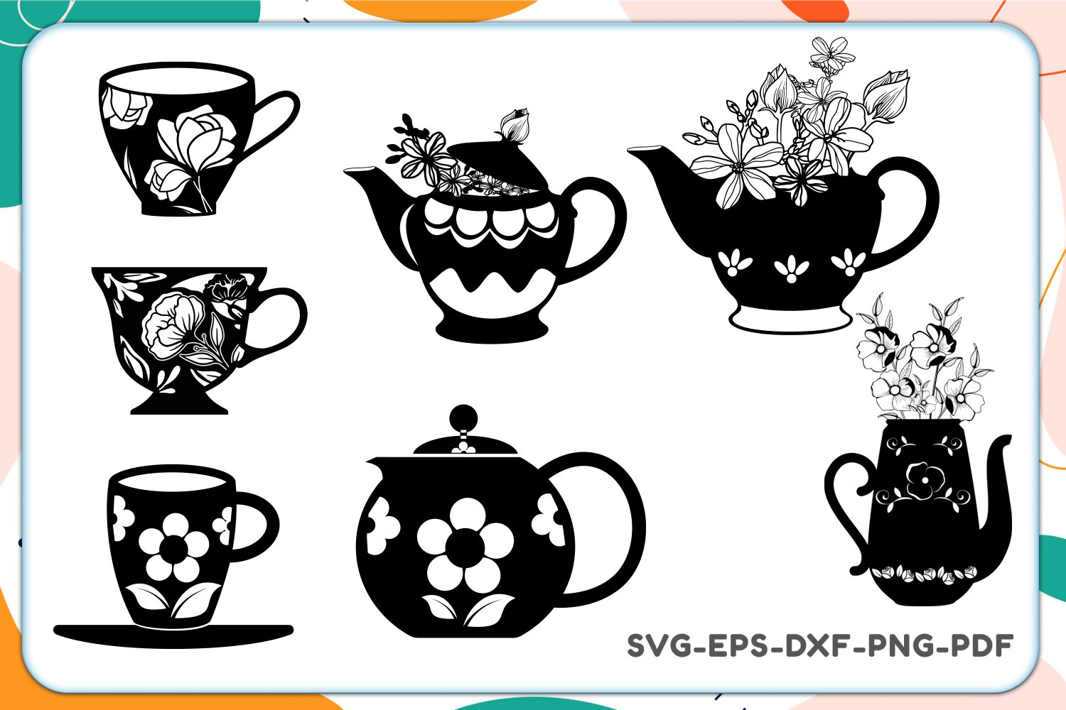 Coffee Tea Svg, Cup Svg Bundle, Tea Pot svg