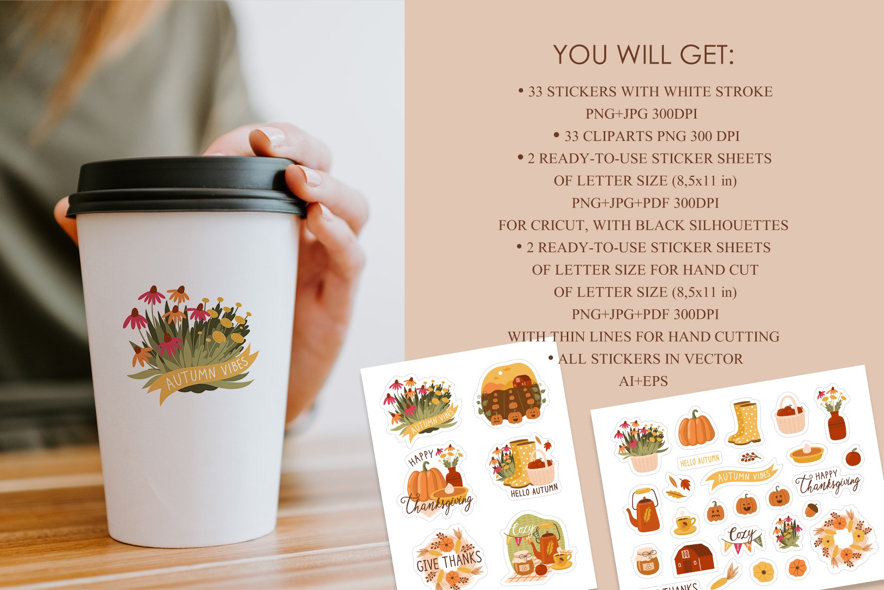 Hello Autumn sticker bundle view 2