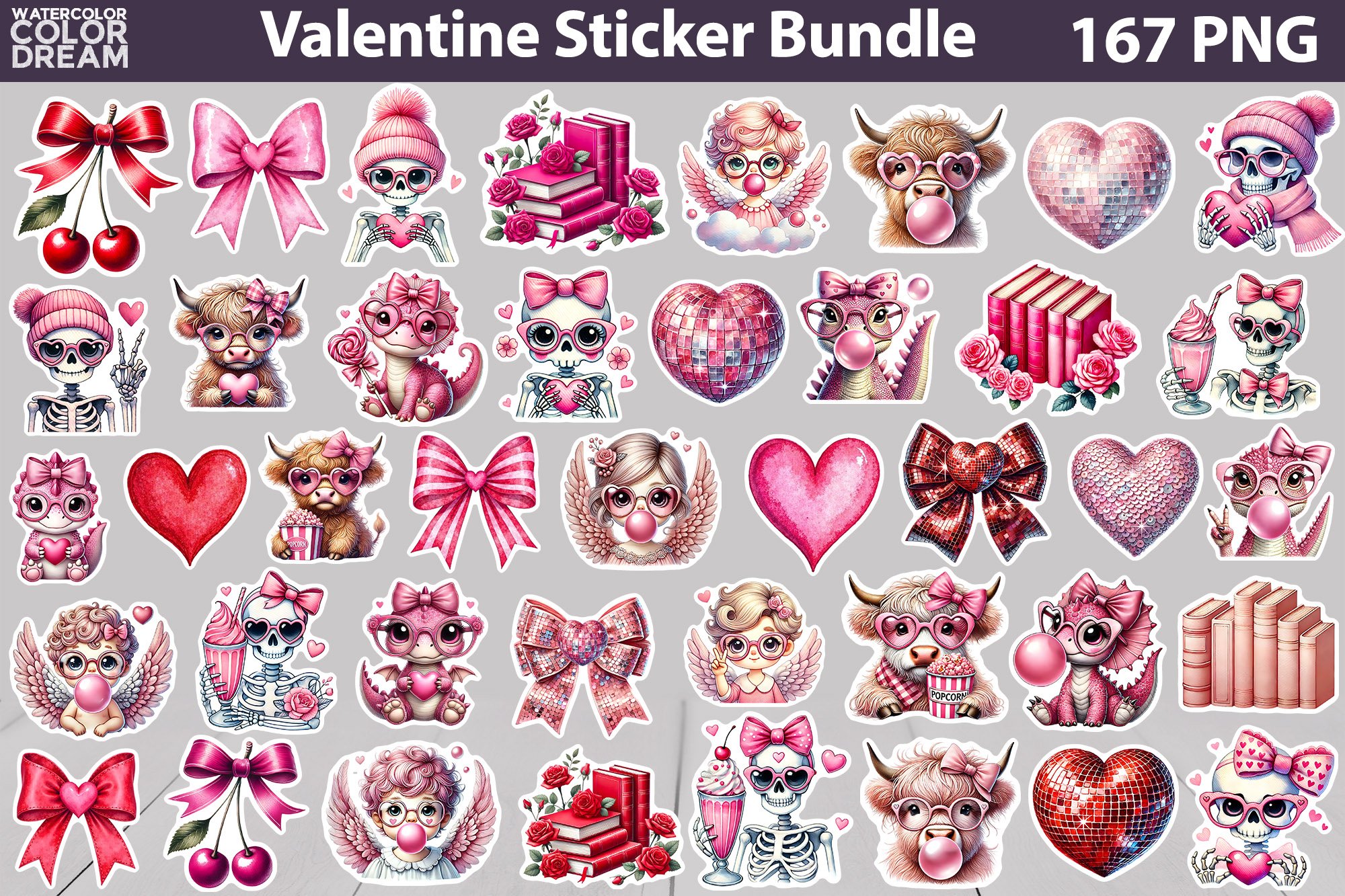 Valentine Sticker Bundle | Valentine Characters Sticker