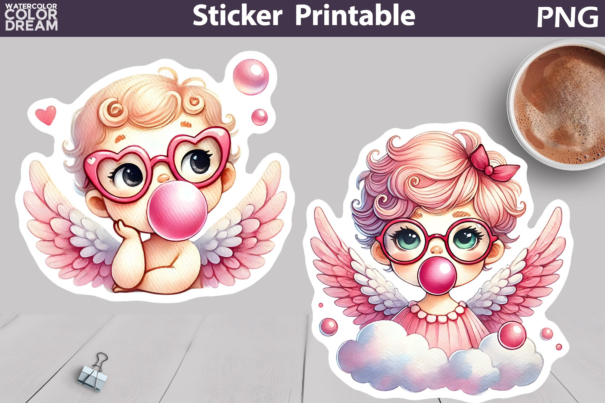 Valentine Sticker Bundle | Valentine Characters Sticker view 2