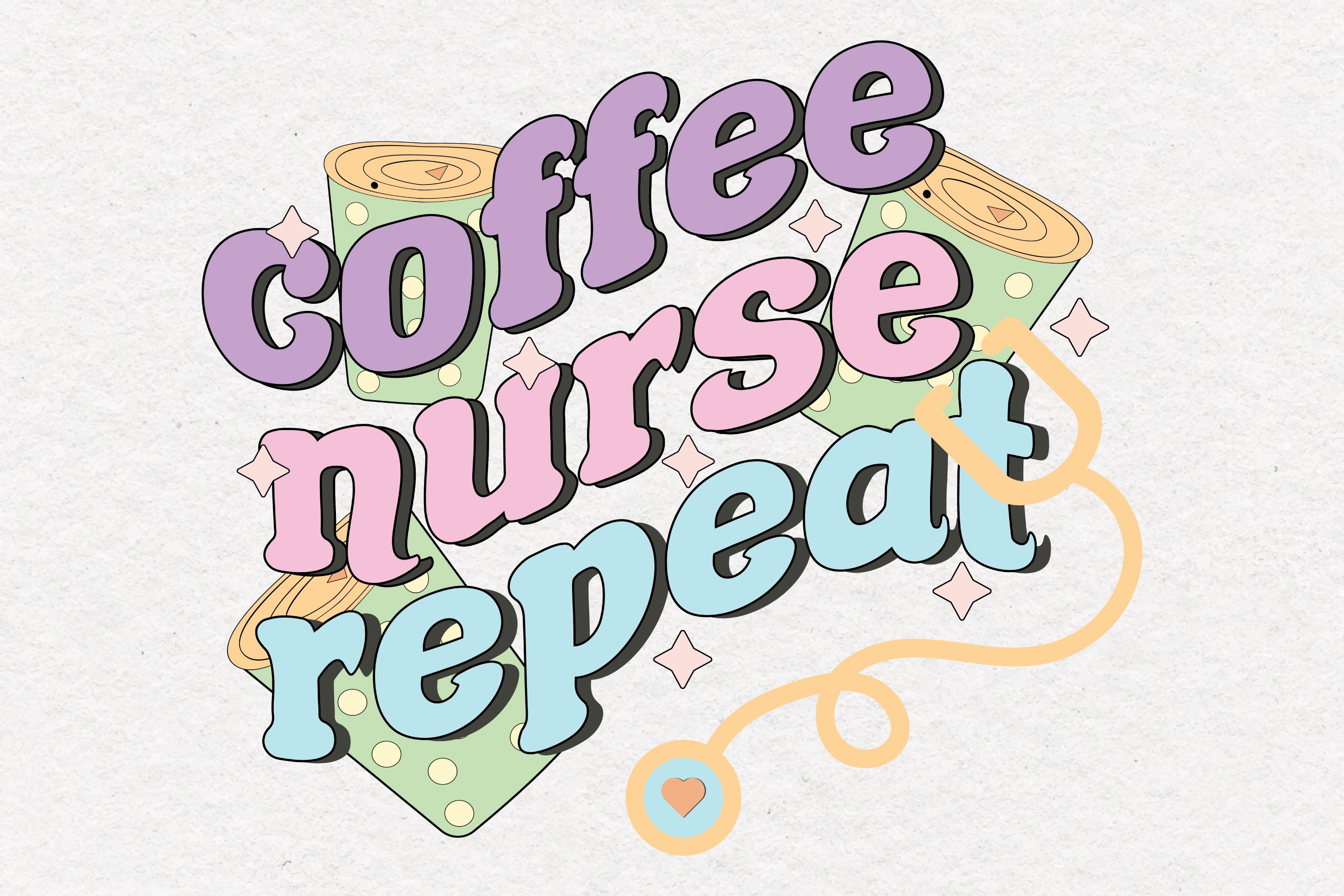 Retro Nurse PNG Sublimation Bundle view 3