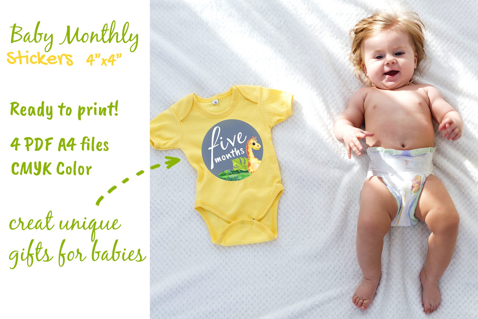 Baby 16 Milestone Cards Newborn Announcement New Baby Disc view 3