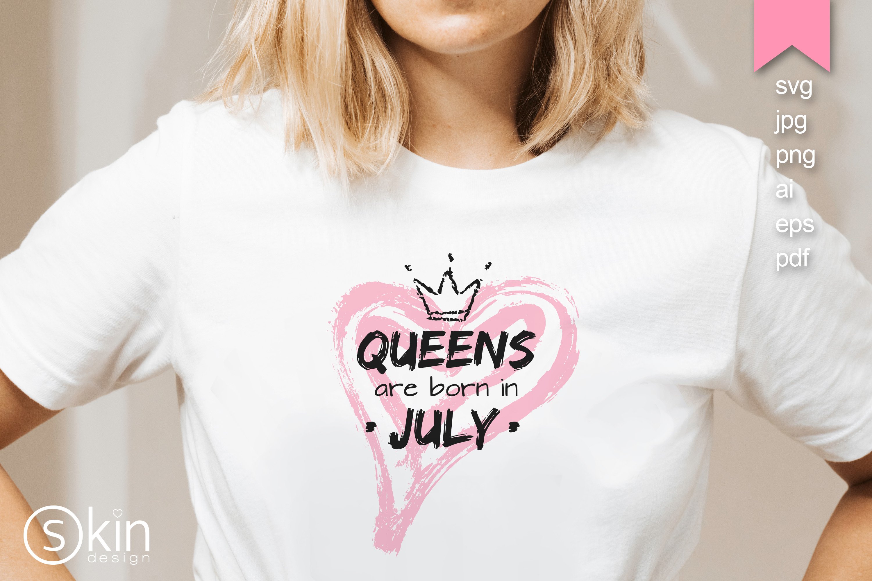 Hand draw heart with crown svg, Queen view 2