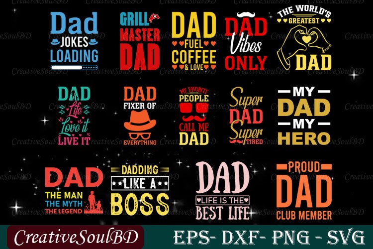 Fathers Day Svg Bundle Cut File, Dad Svg, Father Svg,