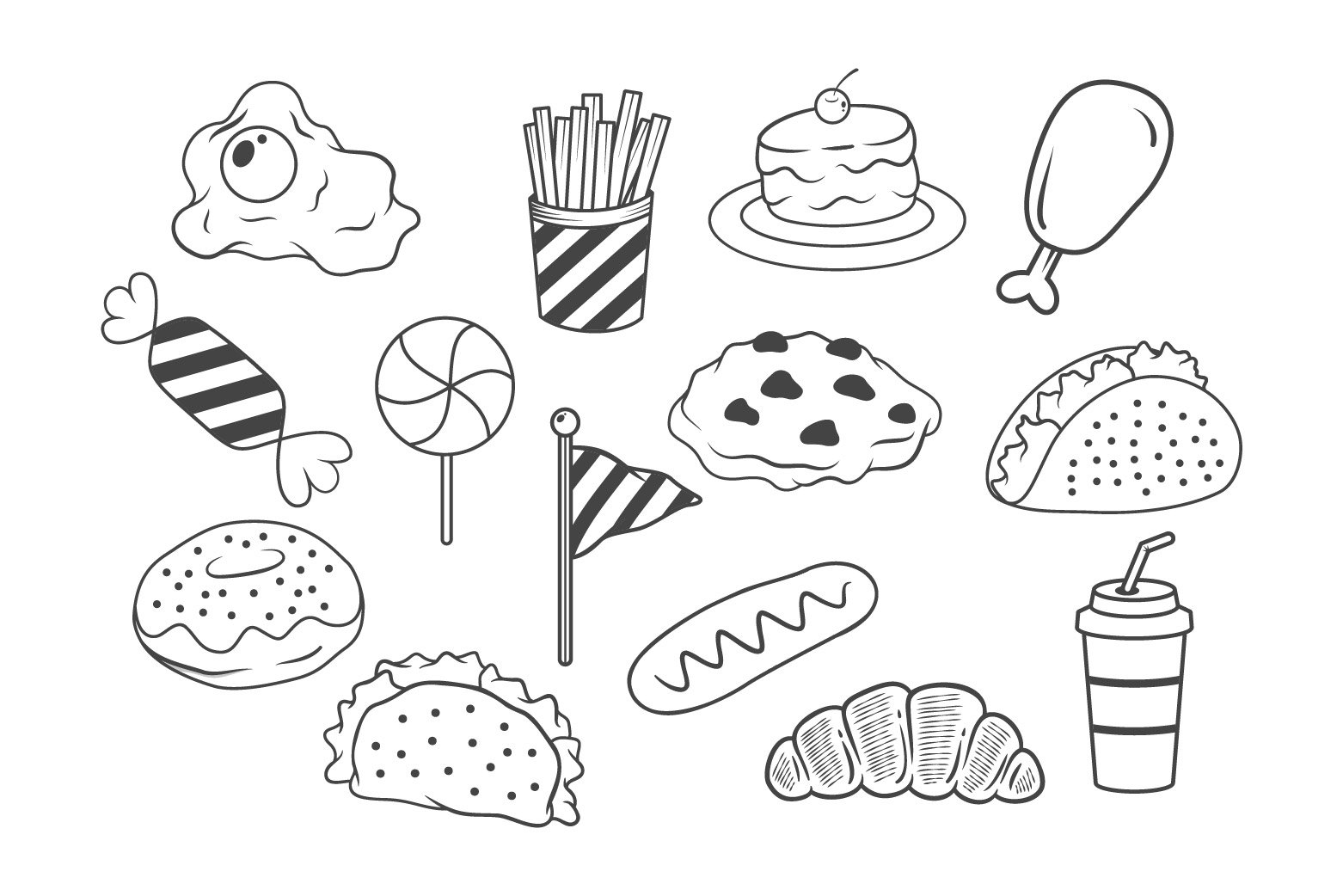 Fast food design bundle view 2
