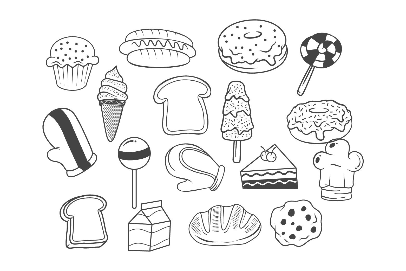 Fast food design bundle view 3