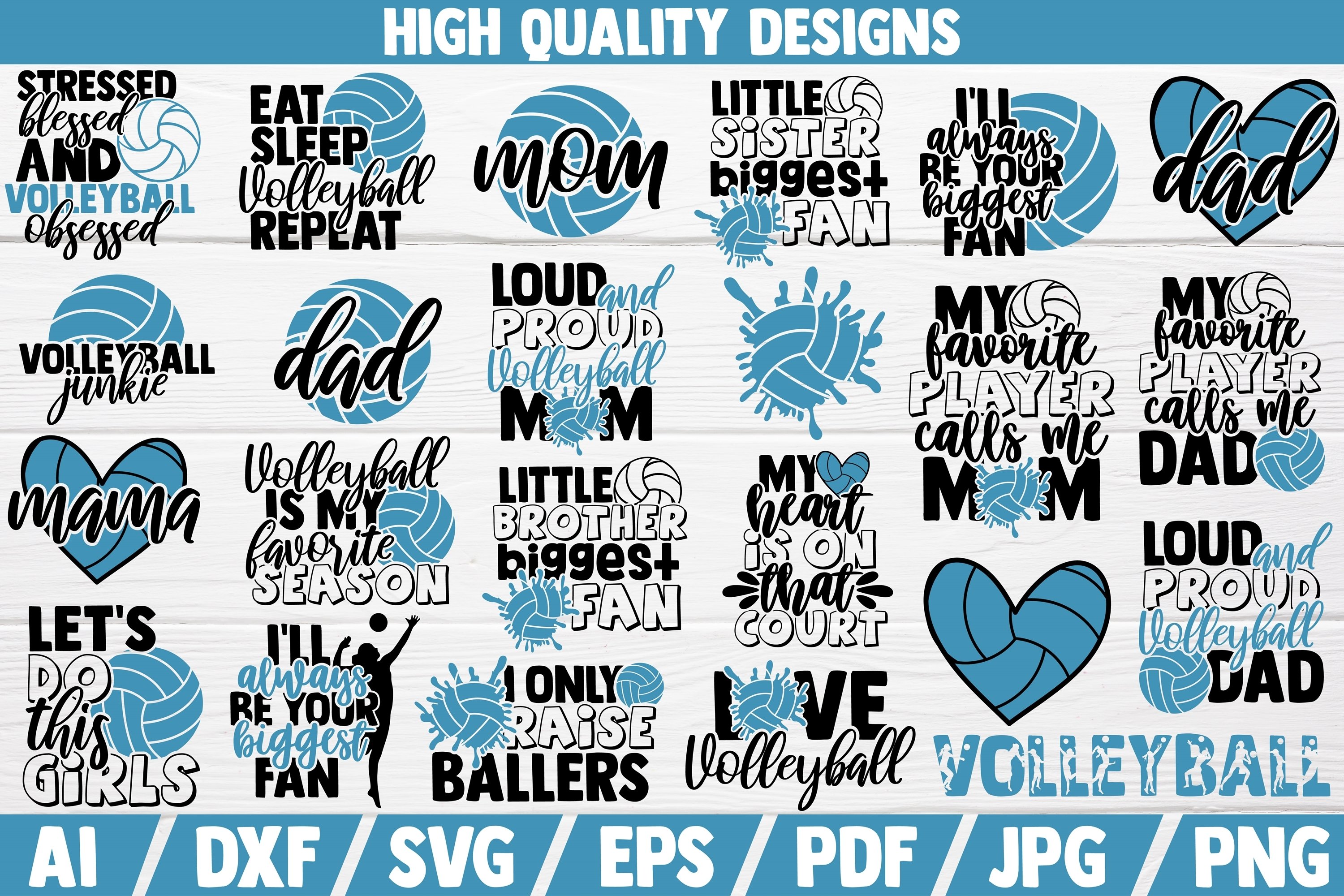 Volleyball SVG Bundle | Sayings | Quotes | Shirt Print | Fan