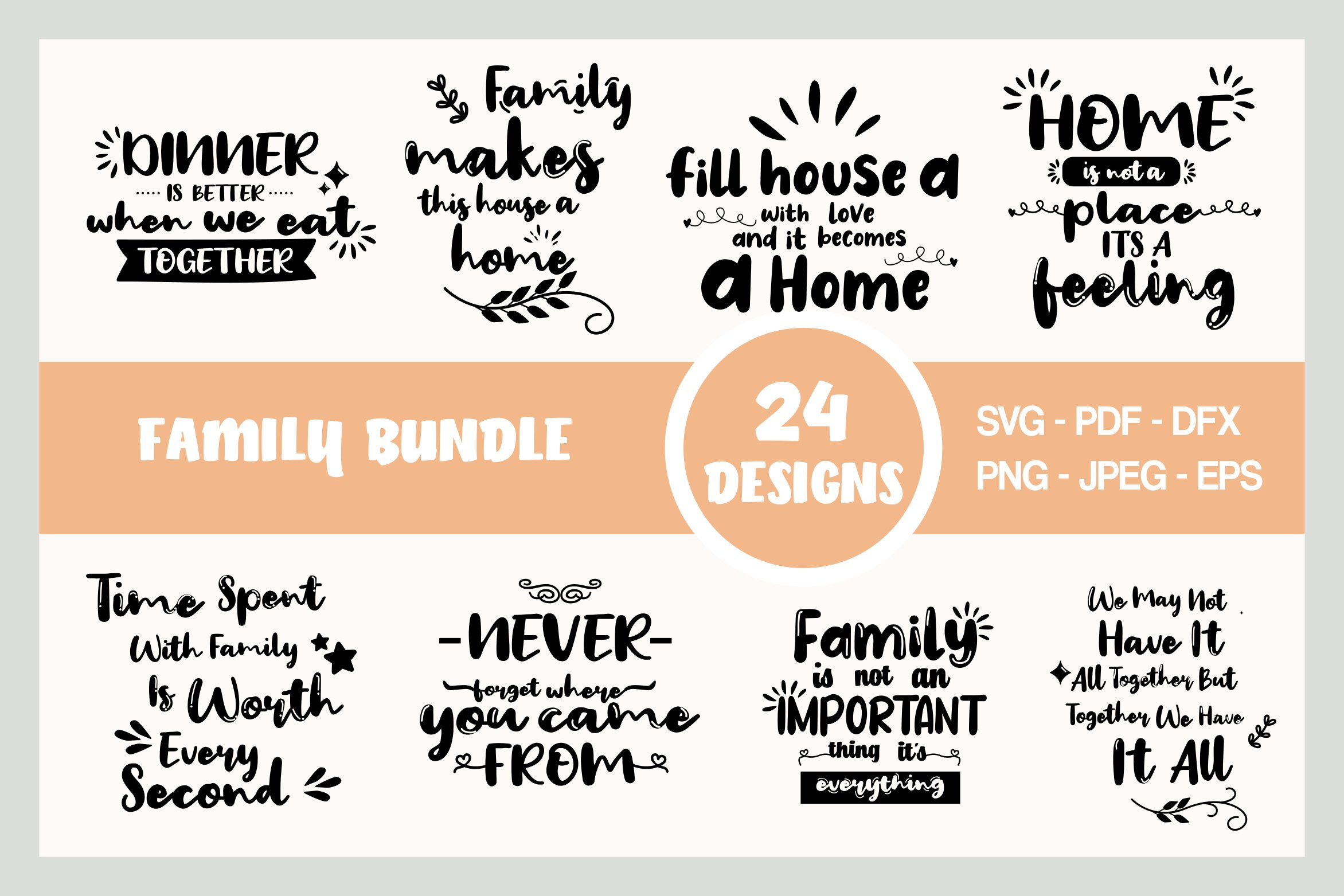 Family Sign Bundle, Family Quotes Bundle