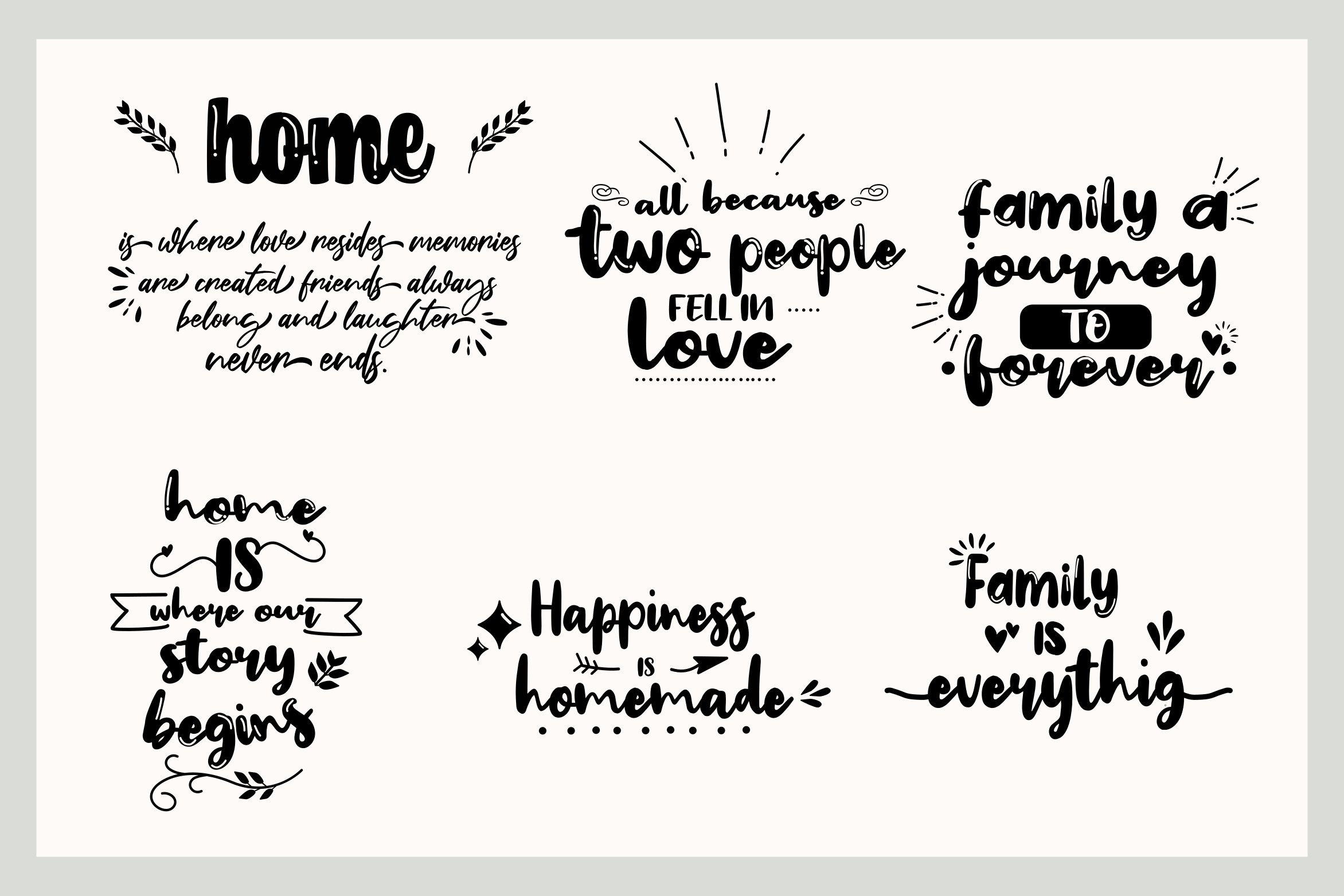 Family Sign Bundle, Family Quotes Bundle view 2