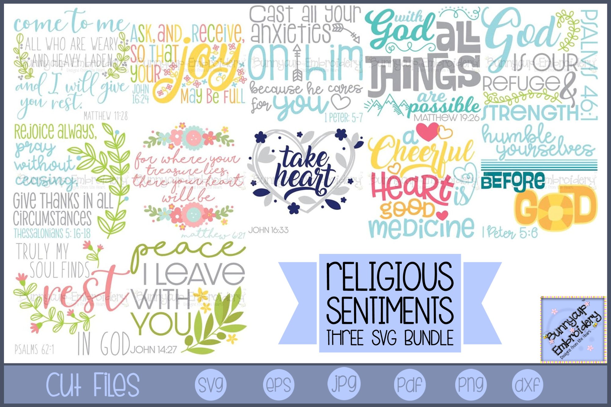 Religious Sentiments Too - 12 SVG, Clipart, Graphics